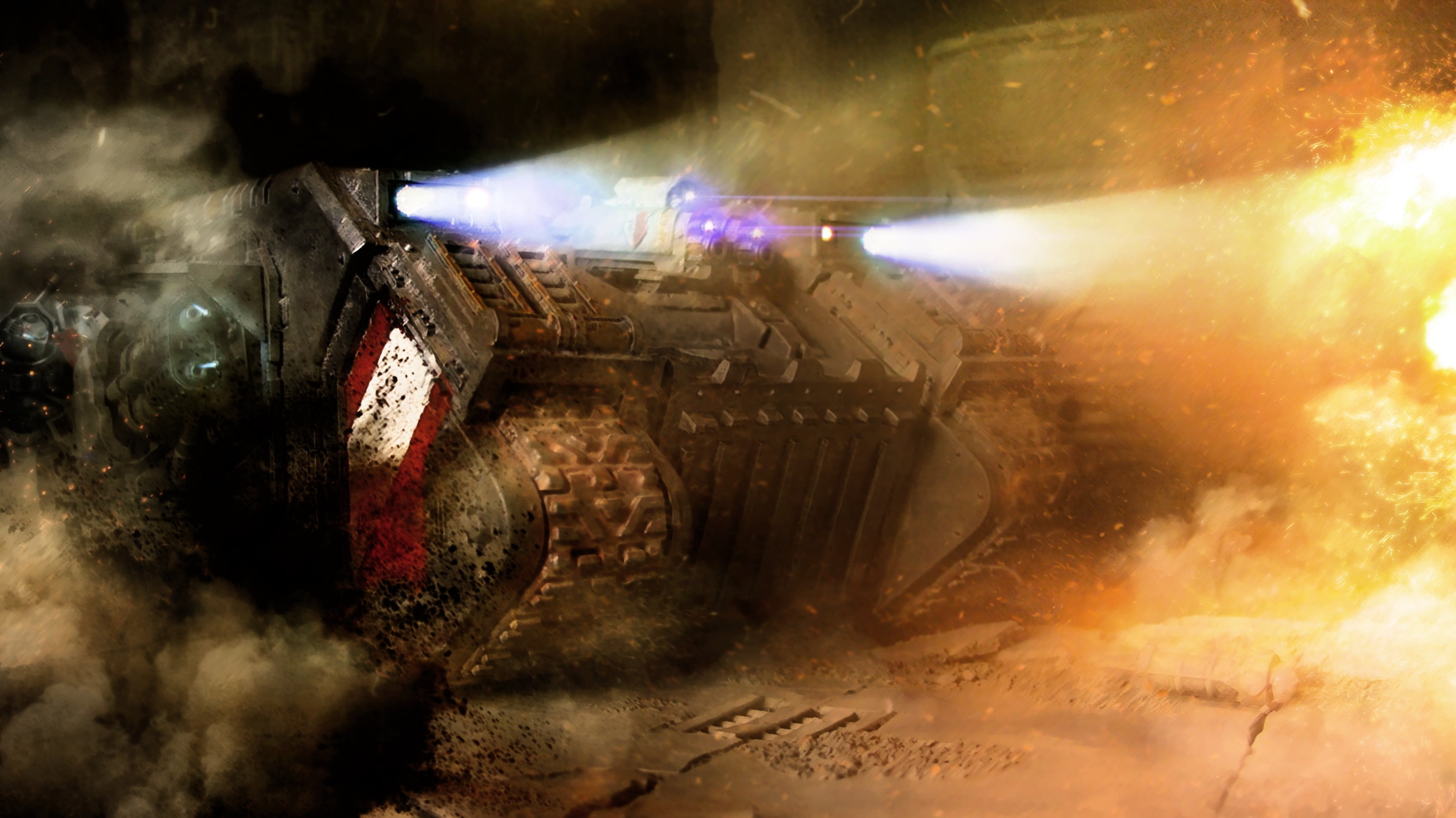 motion, war, hammer, flamethrowers, k, industry, 2K, transportation, digital composite, indoors, military, night, architecture, sky, nature, APC, metal industry, HD Wallpaper