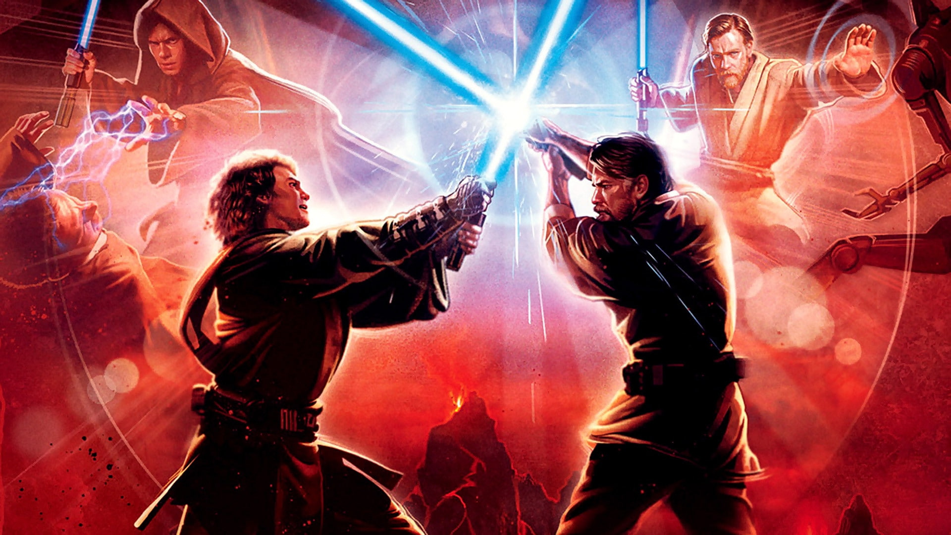 fantasy, star, fight, Adventure, sith, video, art, fighting, Revenge, CG, games, wars, hd, 1080P, HD Wallpaper