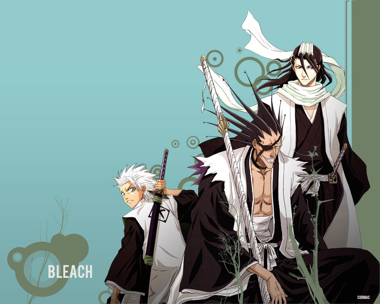 Tōshirō Hitsugaya, 720P, Byakuya Kuchiki, Kenpachi Zaraki, Bleach, HD Wallpaper