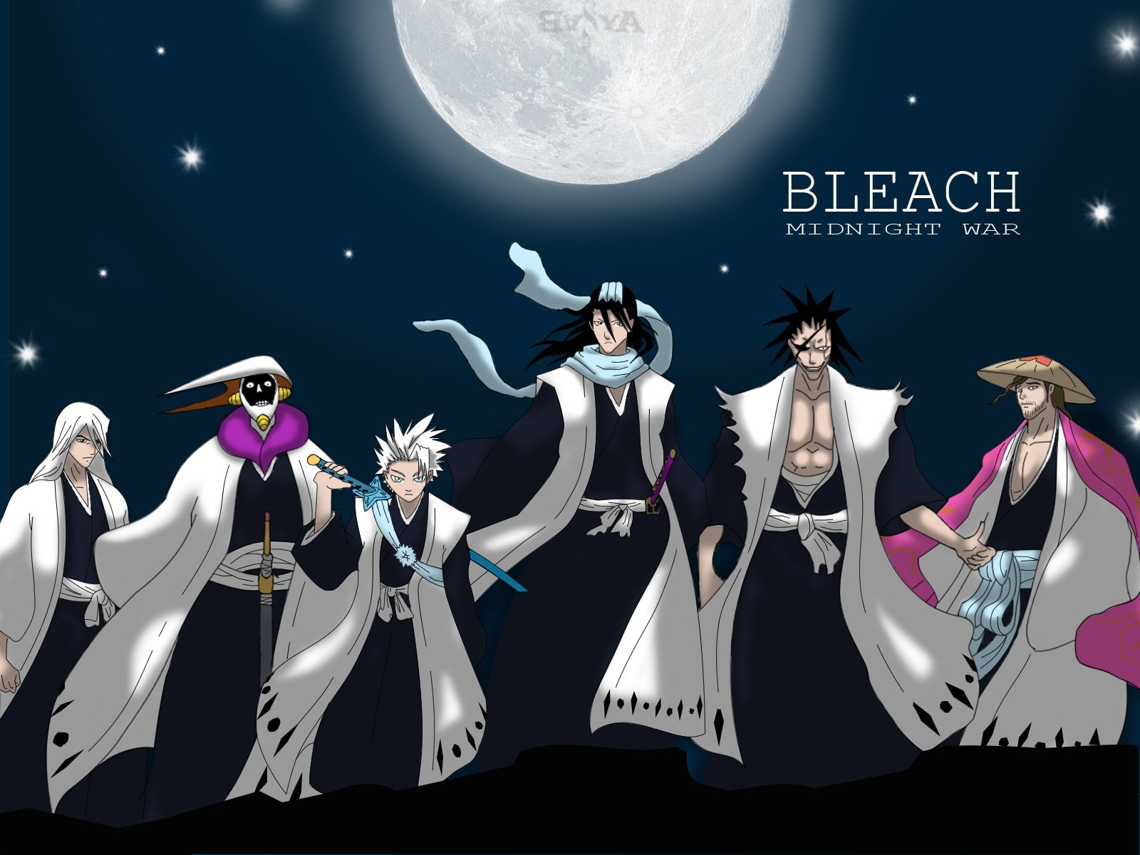 720P, Jūshirō Ukitake, Bleach, Kenpachi Zaraki, Shunsui Kyōraku, Mayuri Kurotsuchi, Tōshirō Hitsugaya, Byakuya Kuchiki, HD Wallpaper
