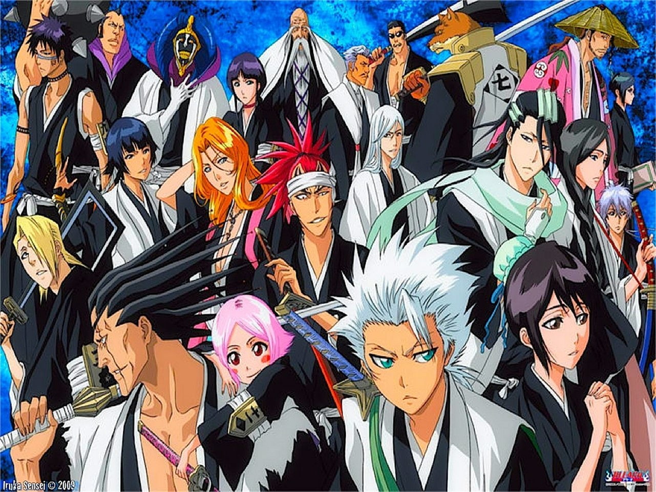 Sajin Komamura, 720P, Tōshirō Hitsugaya, Chōjirō Sasakibe, celebration, costume, women, arts culture and entertainment, standing, portrait, Unohana Retsu, HD Wallpaper