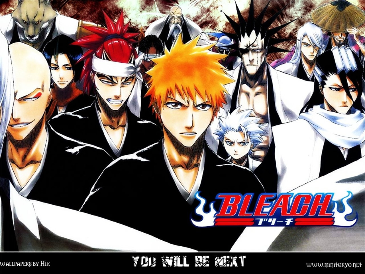 720P, Yumichika Ayasegawa, Byakuya Kuchiki, Tōshirō Hitsugaya, Mayuri Kurotsuchi, Ikkaku Madarame, Kenpachi Zaraki, Bleach, Ichigo Kurosaki, Genryūsai Shigekuni Yamamoto, HD Wallpaper