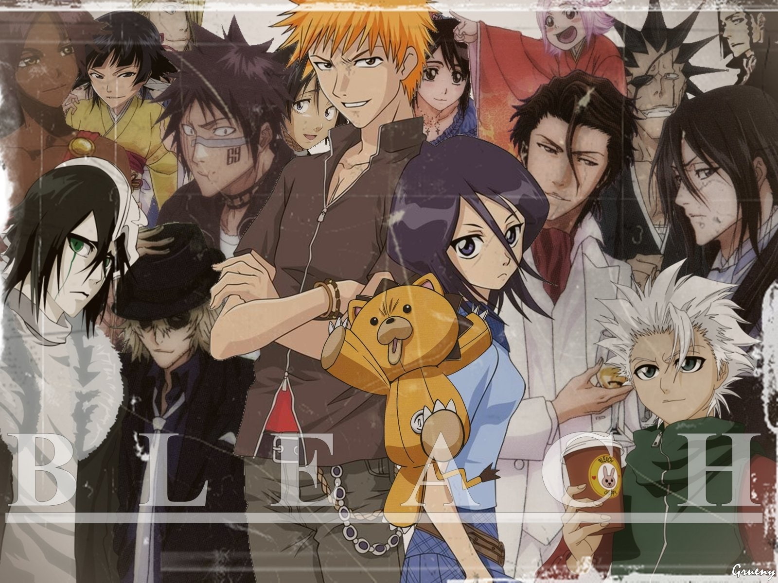 Bleach, Yoruichi Shihôin, Kon (Bleach), Rukia Kuchiki, Ulquiorra Cifer, Izuru Kira, Tōshirō Hitsugaya, Hanataro Yamada, Byakuya Kuchiki, 720P, Momo Hinamori, HD Wallpaper