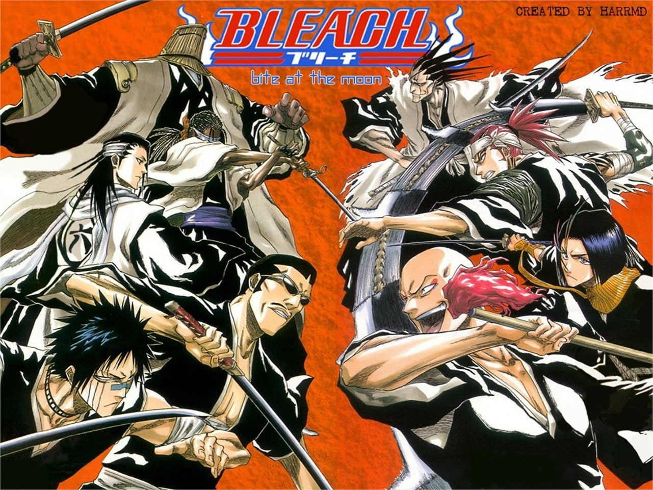 Ikkaku Madarame, Byakuya Kuchiki, Kenpachi Zaraki, Bleach, Kaname Tosen, Hisagi Shūhei, Tetsuzaemon Iba, Yumichika Ayasegawa, 720P, Renji Abarai, Sajin, HD Wallpaper