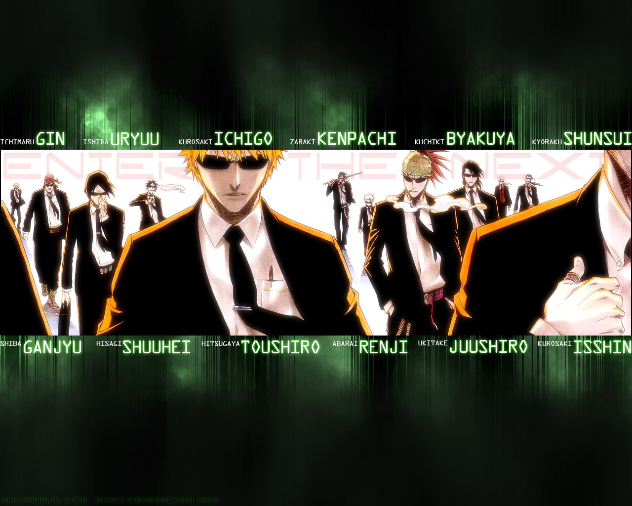 Gin Ichimaru, Ichigo Kurosaki, Bleach, Kenpachi Zaraki, Shunsui Kyōraku, Hisagi Shūhei, Byakuya Kuchiki, 720P, Uryu Ishida, HD Wallpaper
