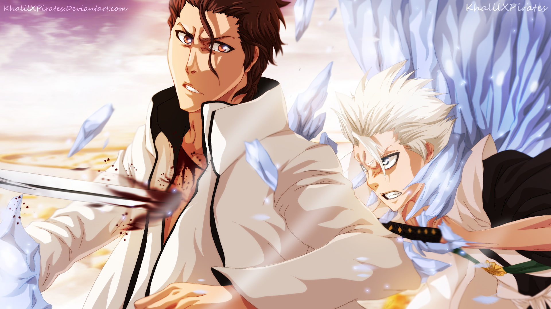 Tōshirō Hitsugaya, 1080P, Bleach, Sōsuke Aizen, HD Wallpaper