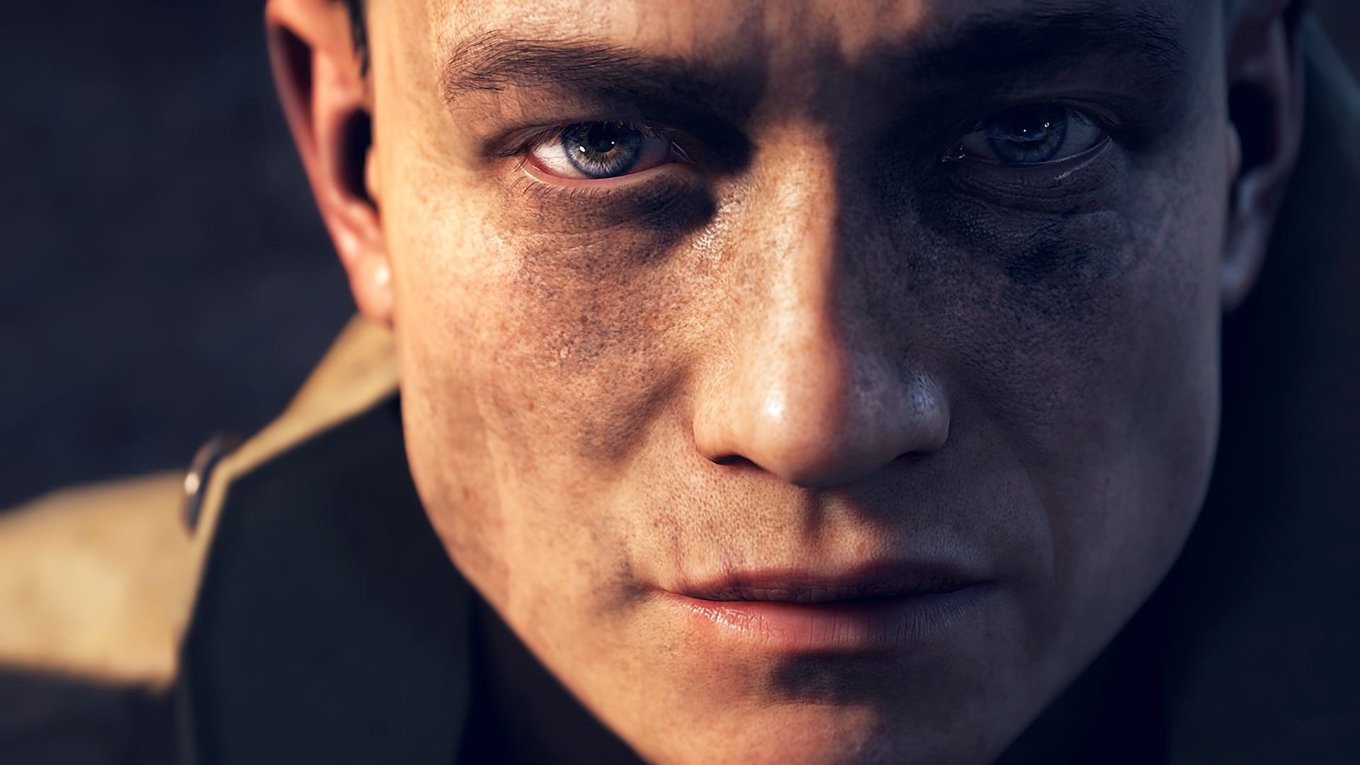 serious, adult, sadness, Battlefield 1, dark, males, one person, effort, front view, contemplation, eye, portrait, depression - sadness, looking at camera, HD Wallpaper
