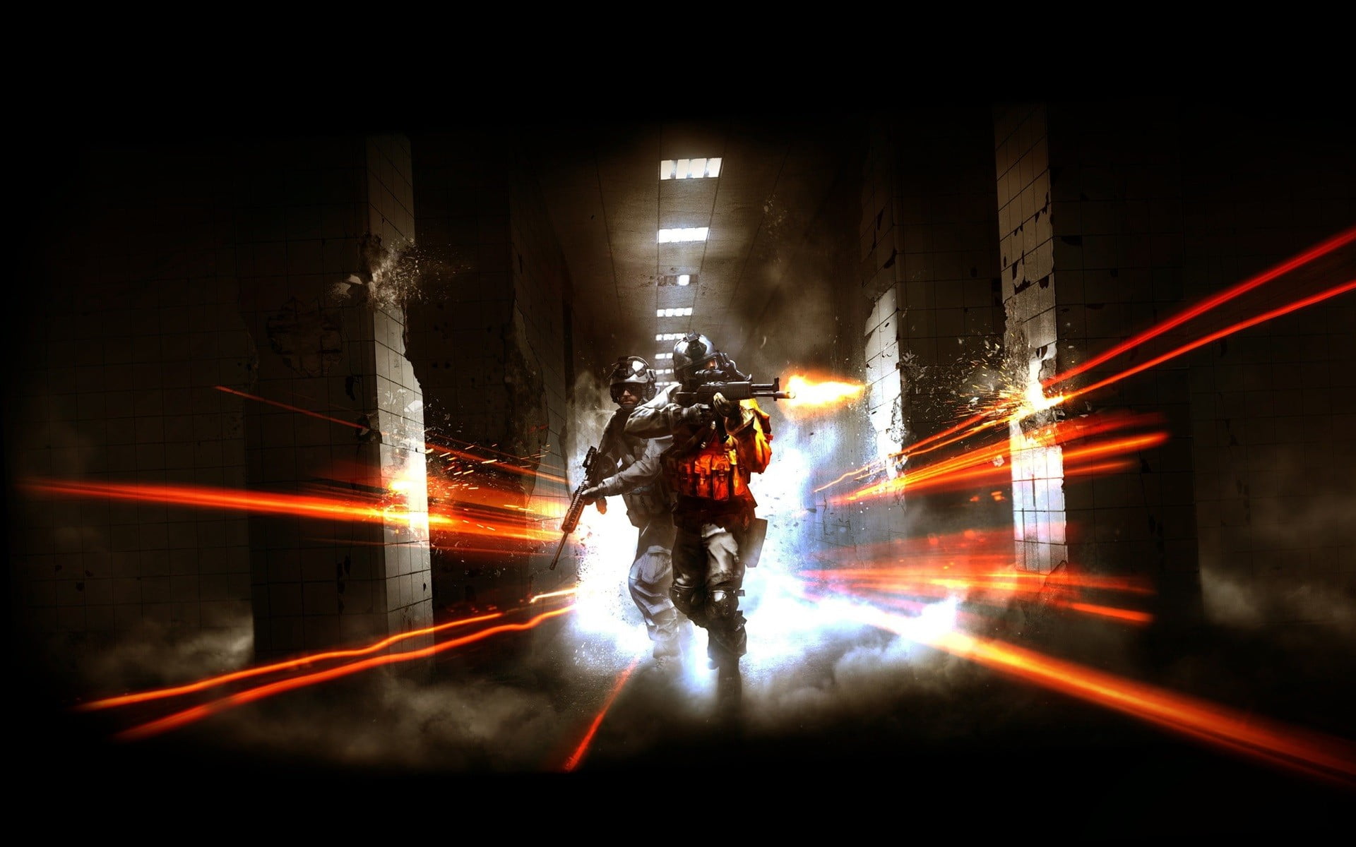motion, safety, full length, blurred motion, soldiers, one person, adult, mature men, men, architecture, security, indoors, mode of transportation, Battlefield, HD Wallpaper