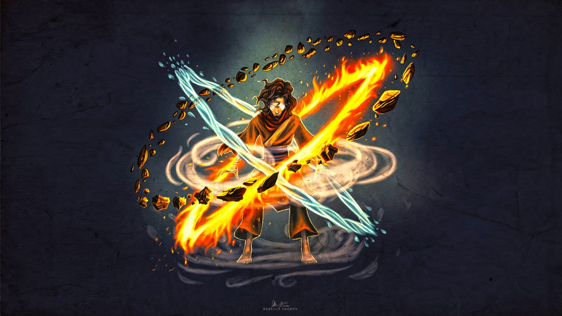 burning, skill, performing arts event, flame, 1080P, adult, black background, dancing, indoors, fire, avatar wan the legend of korra, nature, digital composite, HD Wallpaper