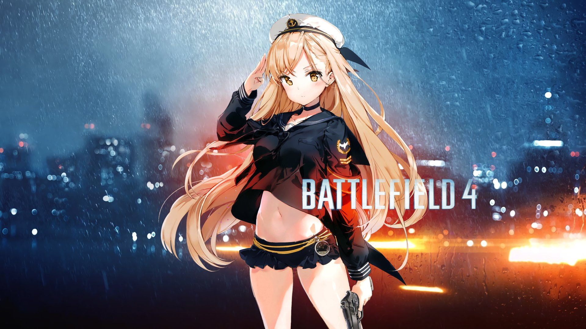Girl, 1080P, Anime, Battlefield, Original (Anime), Battlefield 4, Original, HD Wallpaper