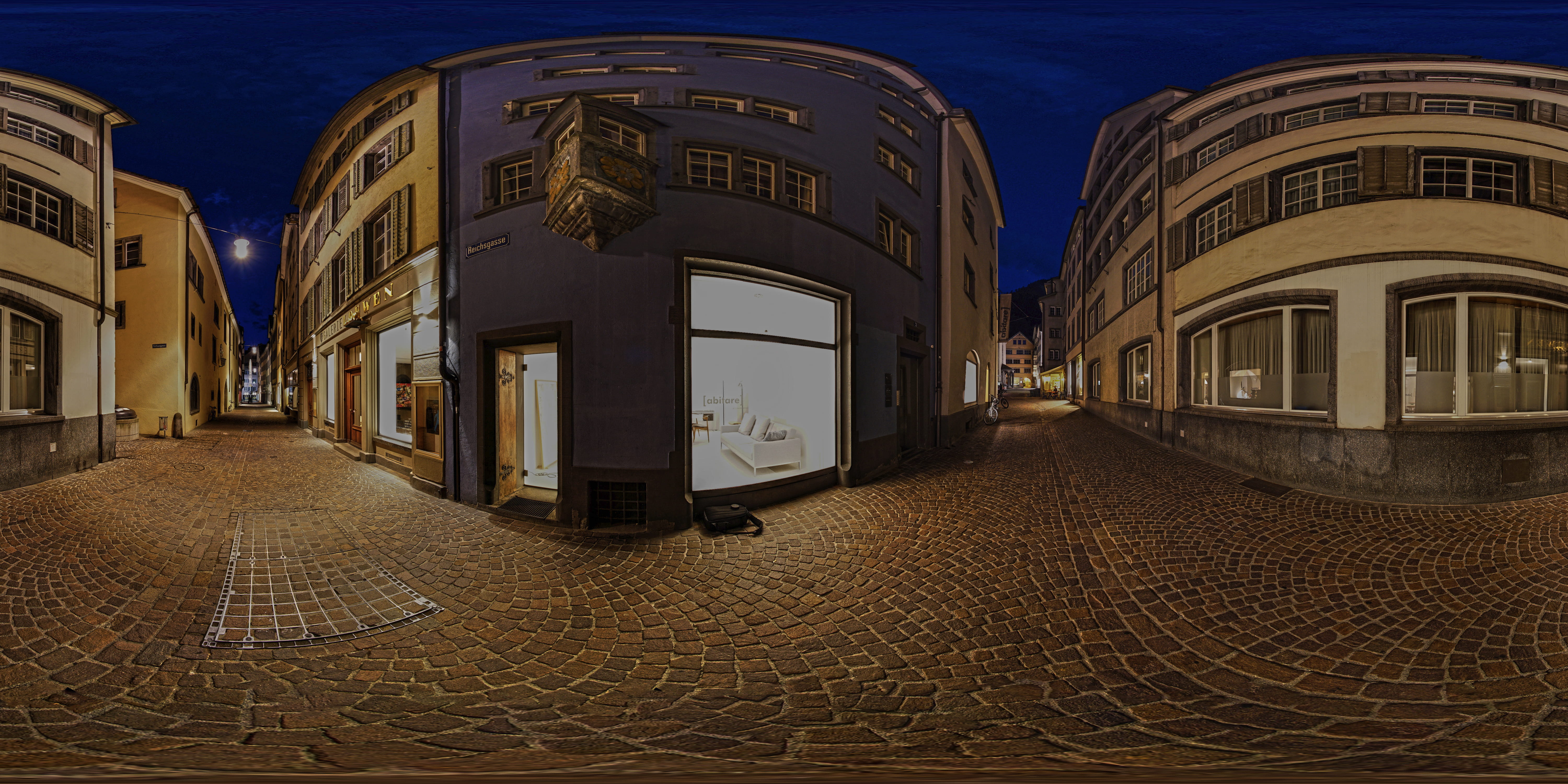 building, night, nature, dusk, built structure, cobblestone, pattern, footpath, grissons, illuminated, city, no people, switzerland, building exterior, HD Wallpaper