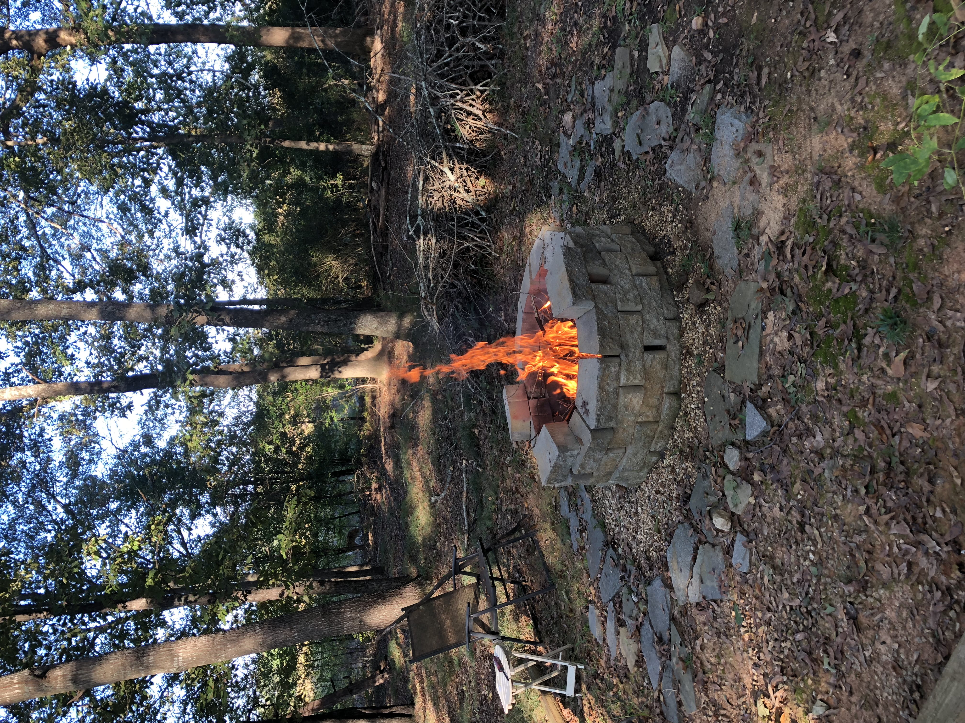 flame, ground, outdoors, burning, motion, plant, heat - temperature, path, orange color, woods, forest, gravel, camping, no people, 4K, wood - material, HD Wallpaper