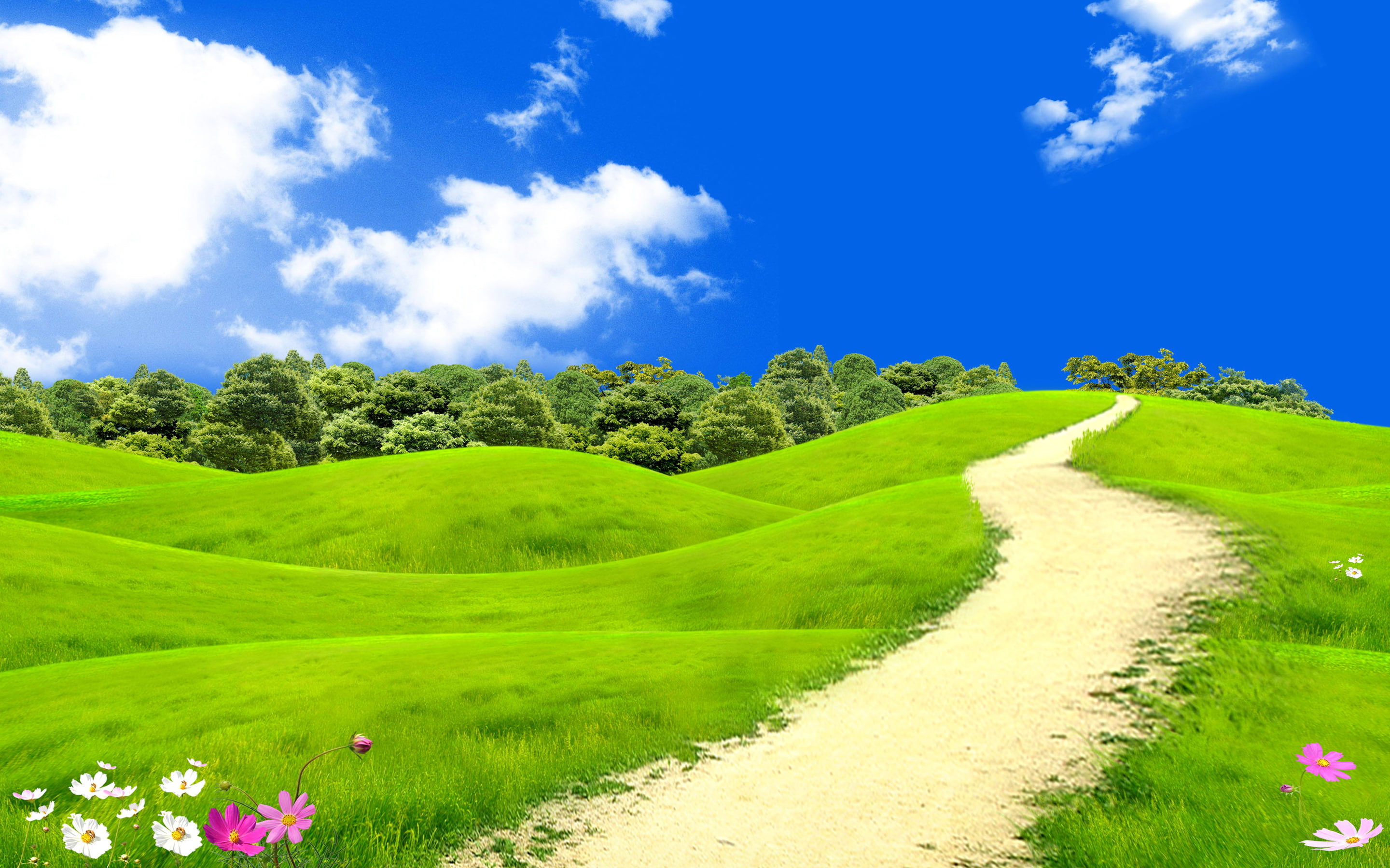tranquil scene, field, grass, tranquility, tree, day, plant, Beautifu, beauty in nature, environment, blue, growth, land, nature, non-urban scene, sky, HD Wallpaper
