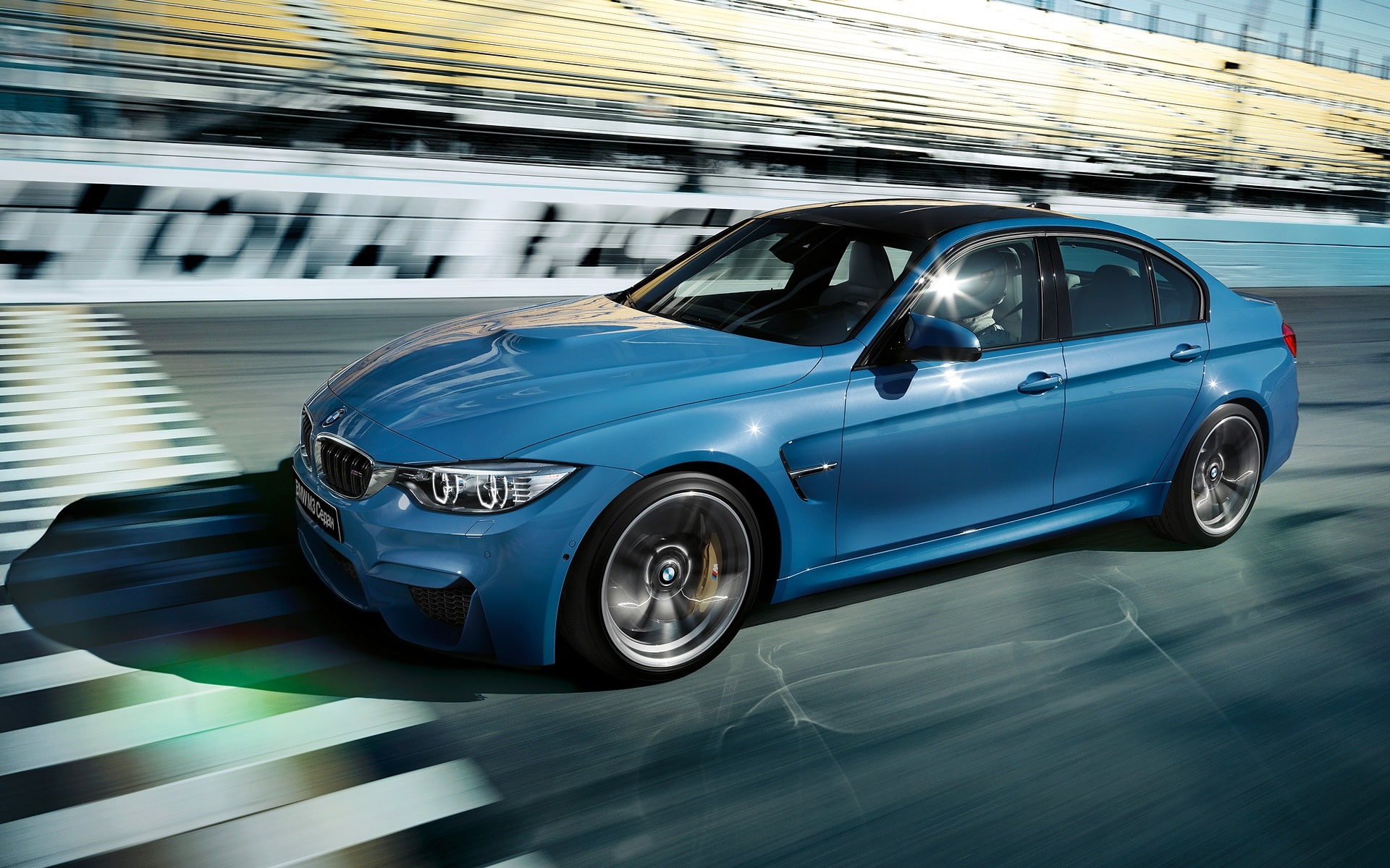 1080P, Blue, 2015, Car, f, m, Speed, BMW, sedan, HD Wallpaper
