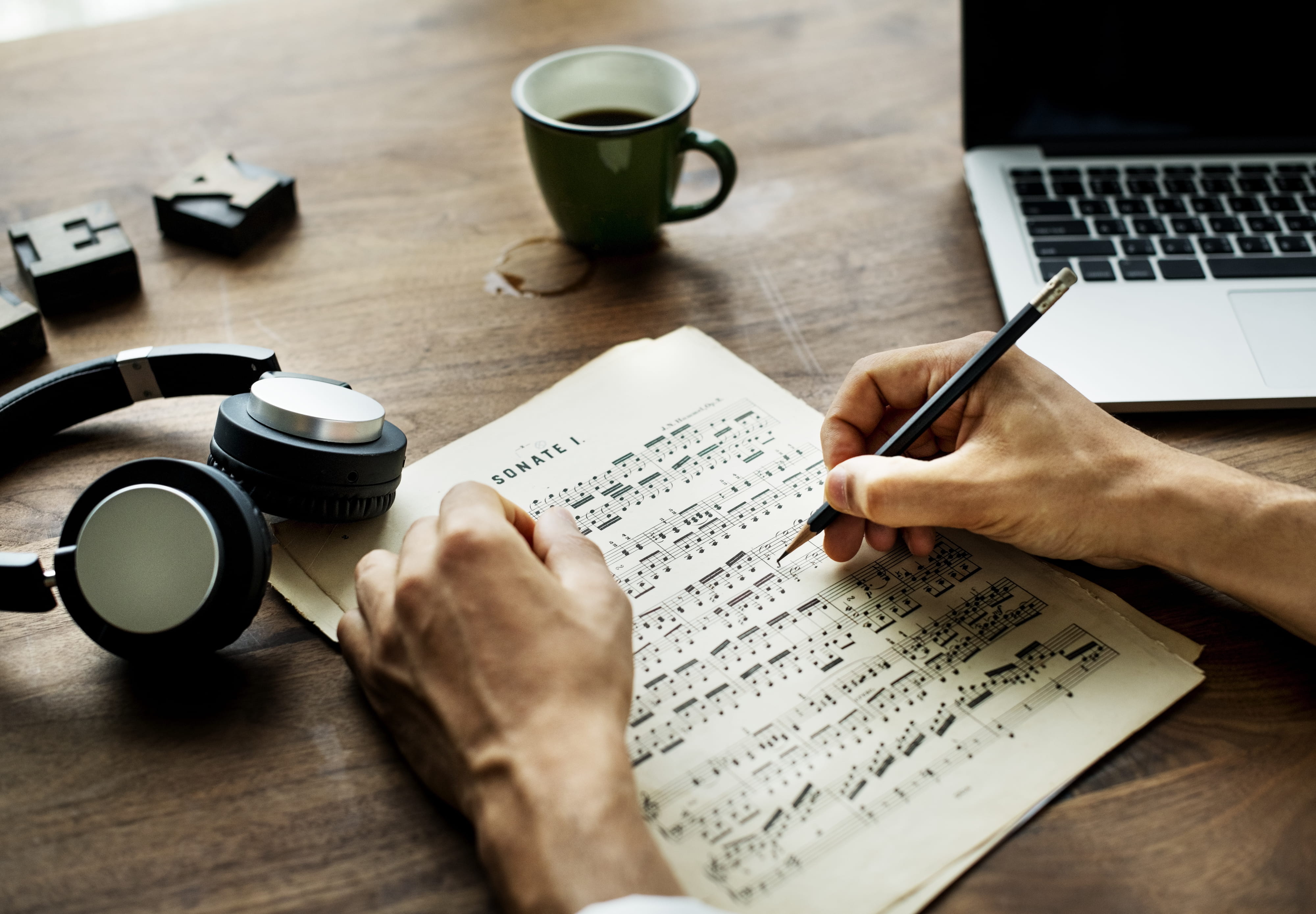 hand, background, pen, mug, person, pencil, cup, indoors, leaning, coffee, finger, holding, one person, sheet, earphones, coffee - drink, table, screen, HD Wallpaper
