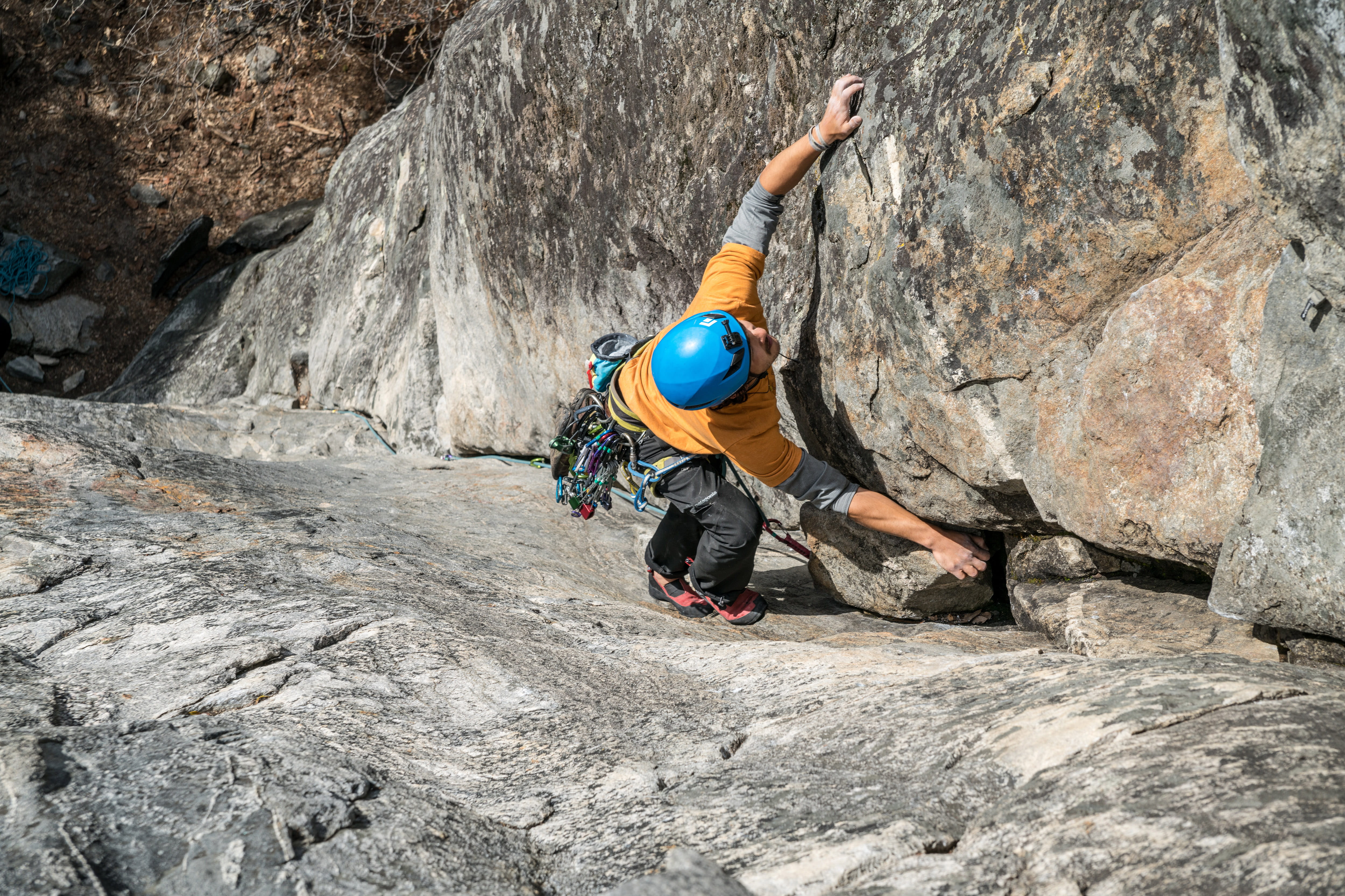rock, full length, mountain, lifestyles, one person, sport, outdoors, skill, rock formation, formation, rock - object, leisure activity, climber, 4K, adventure, HD Wallpaper
