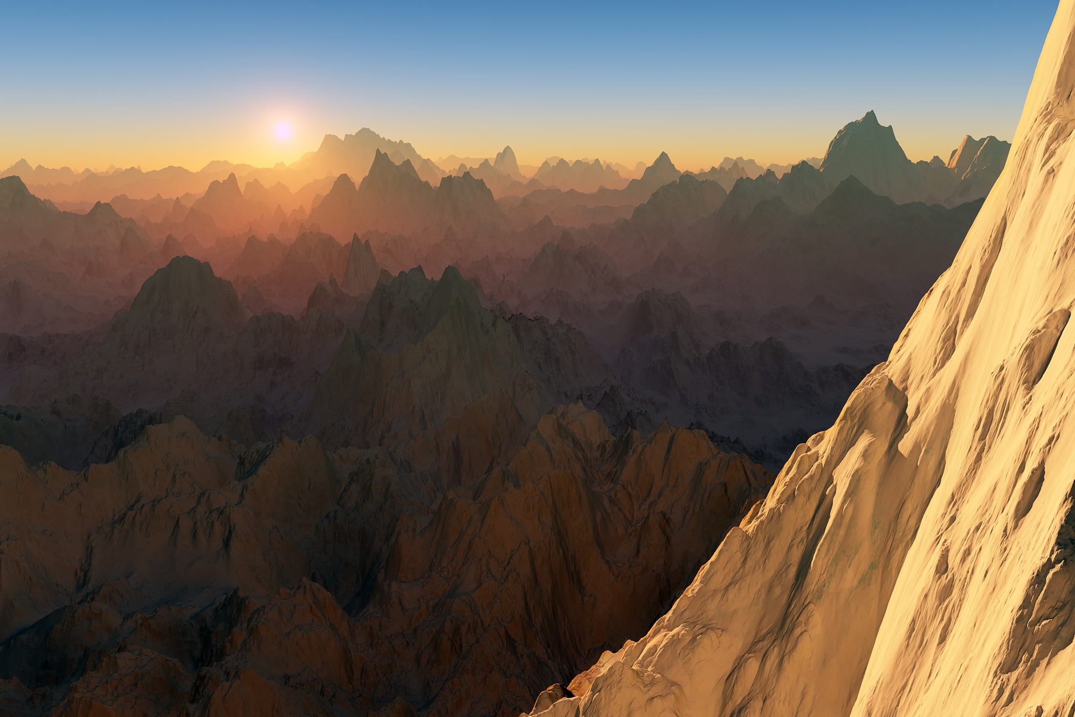 sunrise, unreal, high altitude, 1080P, travel destinations, outdoors, land, photography, panoramic, solid, afghanistan, steep, drone, beauty in nature, HD Wallpaper