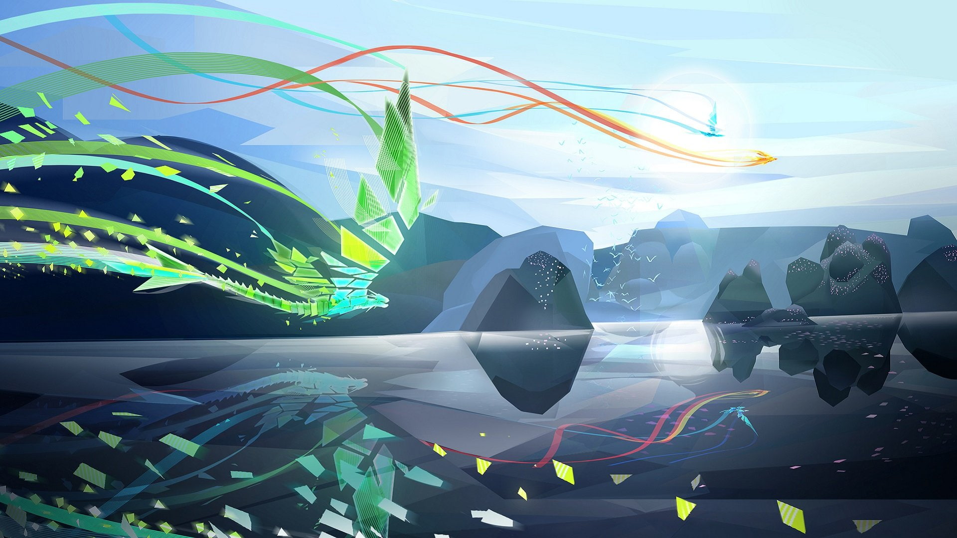 fantasy, abstact, action, rhythm, arcade, 1080P, musical, entwined, abstraction, music, HD Wallpaper