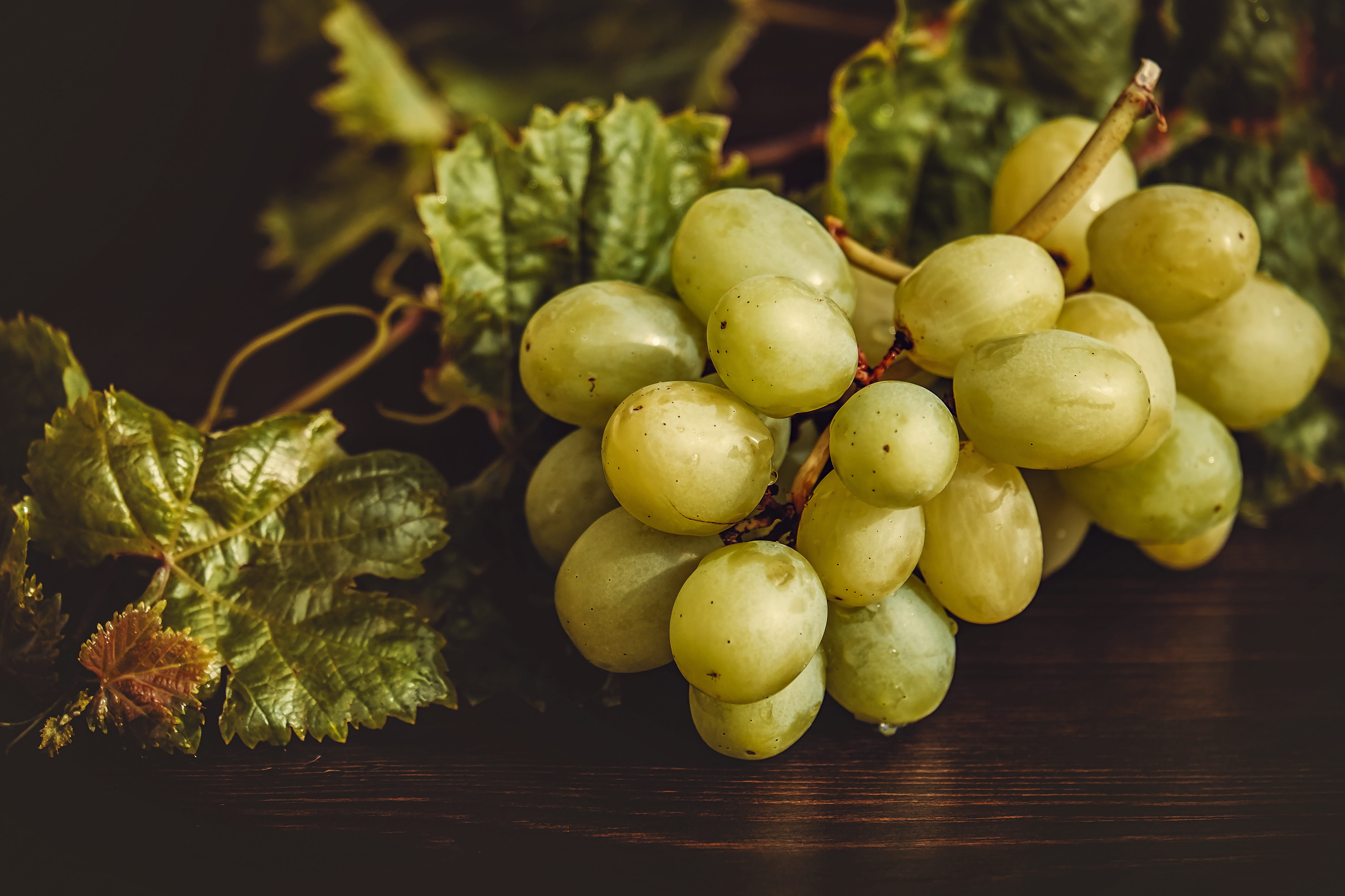 grapes, yellow, healthy eating, plant, day, close-up, food, wellbeing, healthy, wood - material, sweet, ripe, still life, food and drink, table grapes, HD Wallpaper