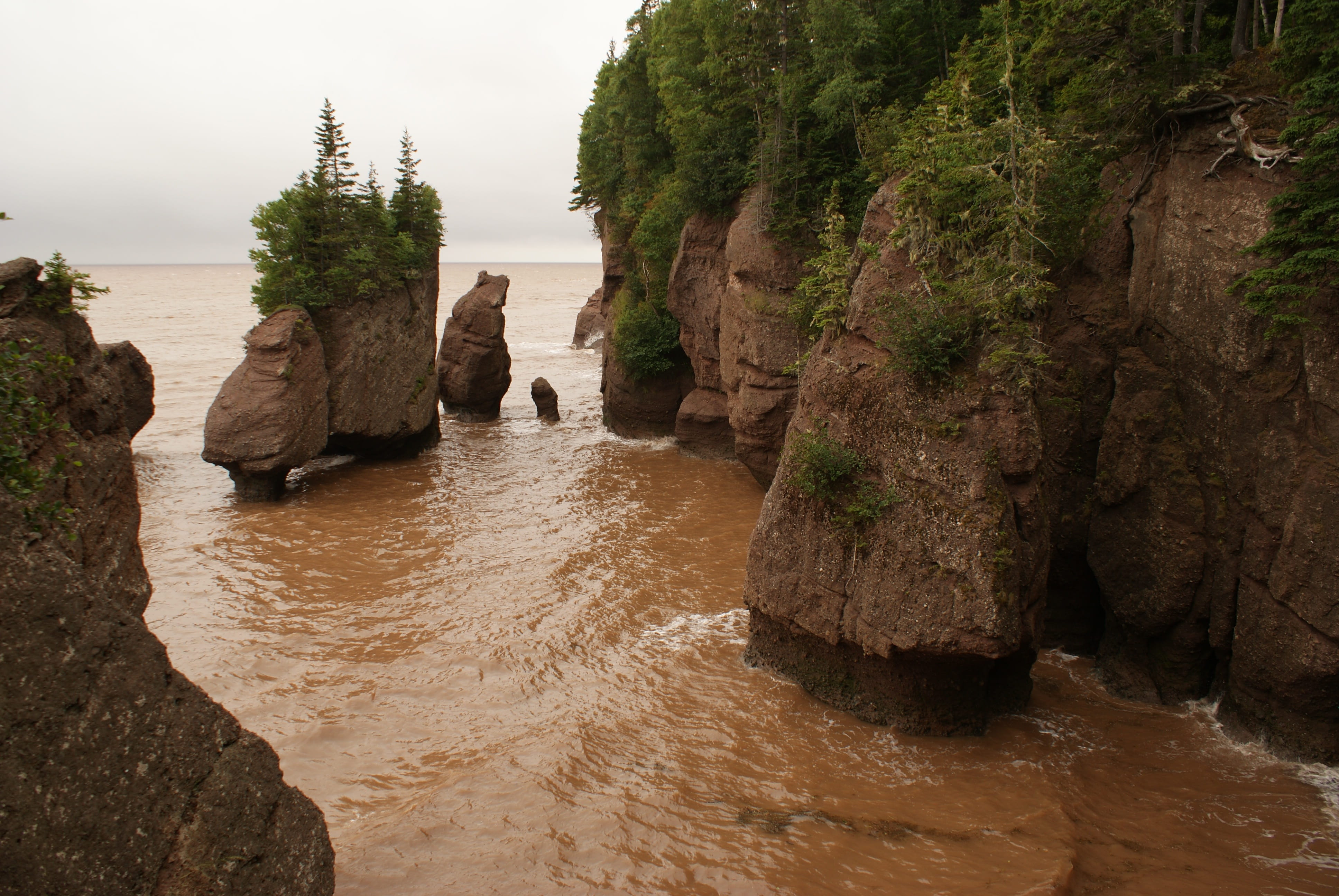 beauty in nature, Flowerpot, outdoors, flowing, tranquil scene, 4K, tree, attraction, no people, scenics - nature, plant, day, rock formation, canada, HD Wallpaper