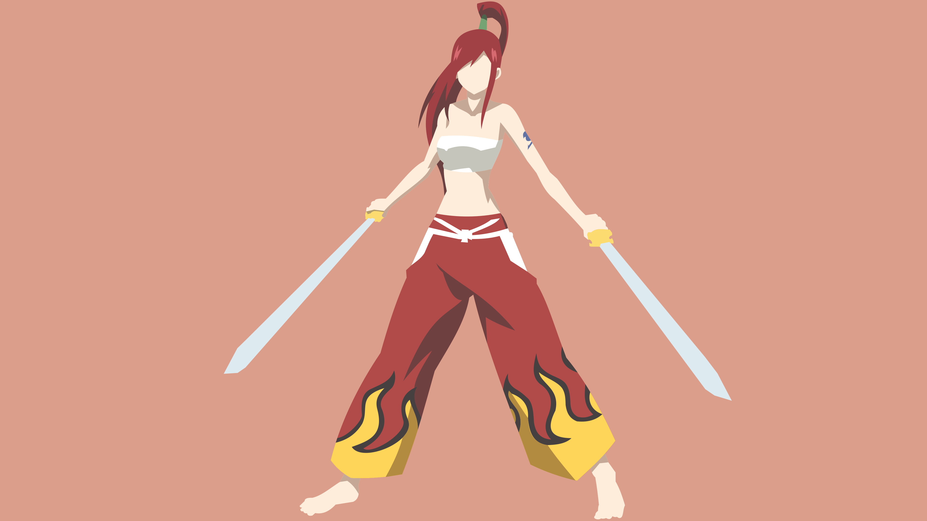Erza Scarlet, 4K, Fairy Tail, Anime, HD Wallpaper