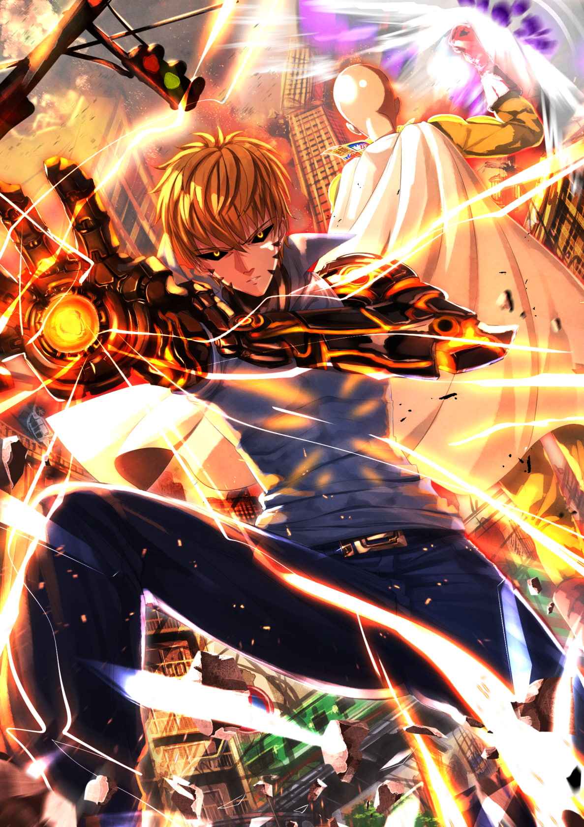720P, One-Punch Man, Genos, Phone HD Wallpaper