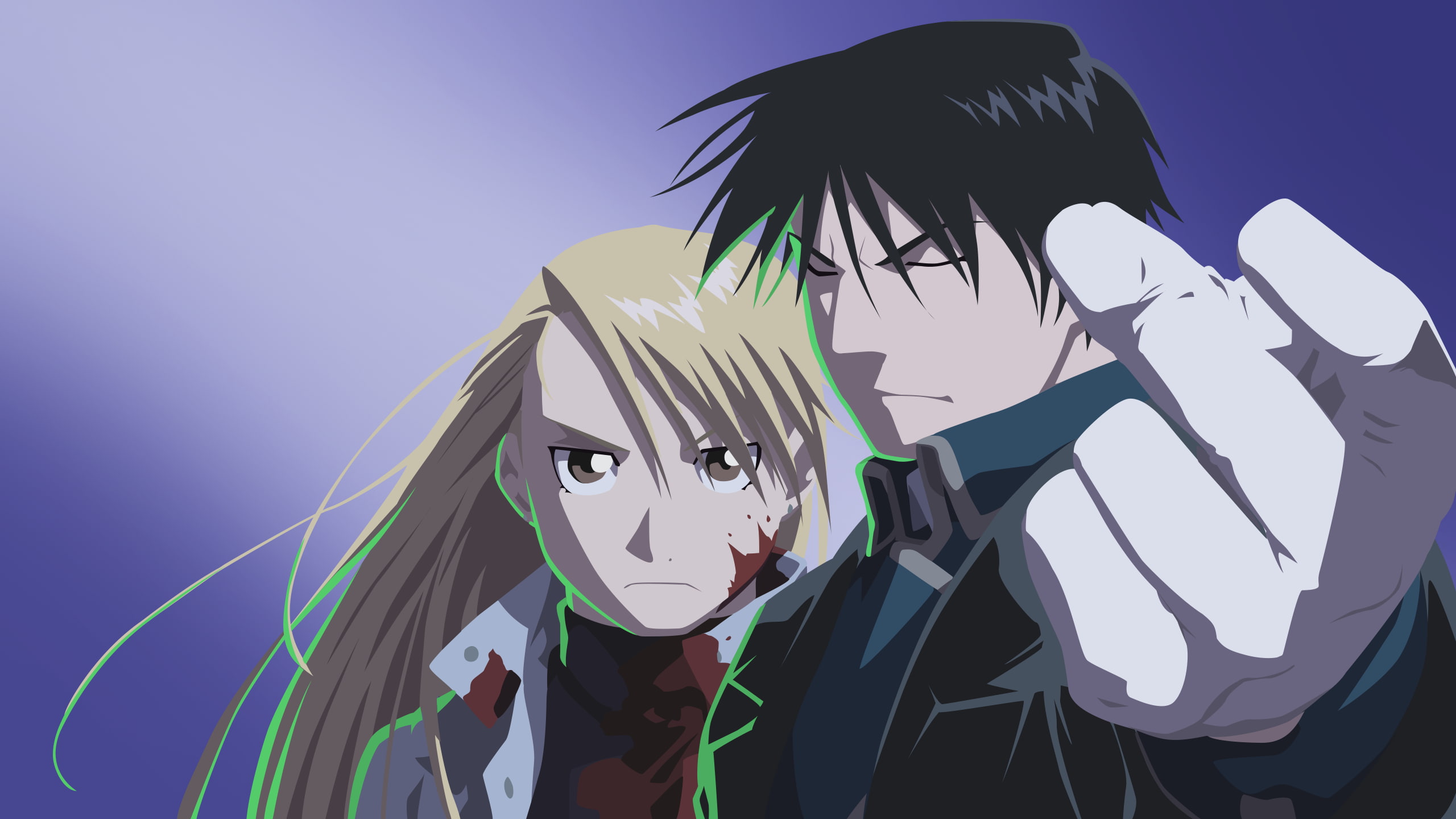 FullMetal Alchemist, Roy Mustang, Riza Hawkeye, 2K, HD Wallpaper
