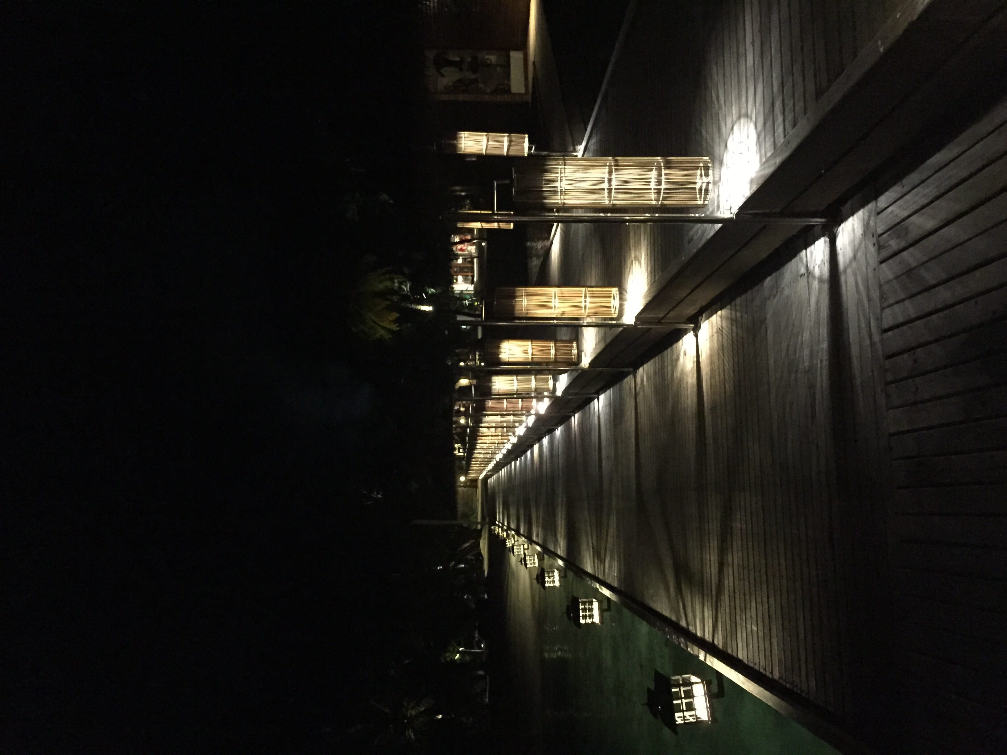 railing, maldives, dark, built structure, building exterior, constance, constance halaveli maldives, ocean, 2K, no people, ocean view, illuminated, tunnel, HD Wallpaper