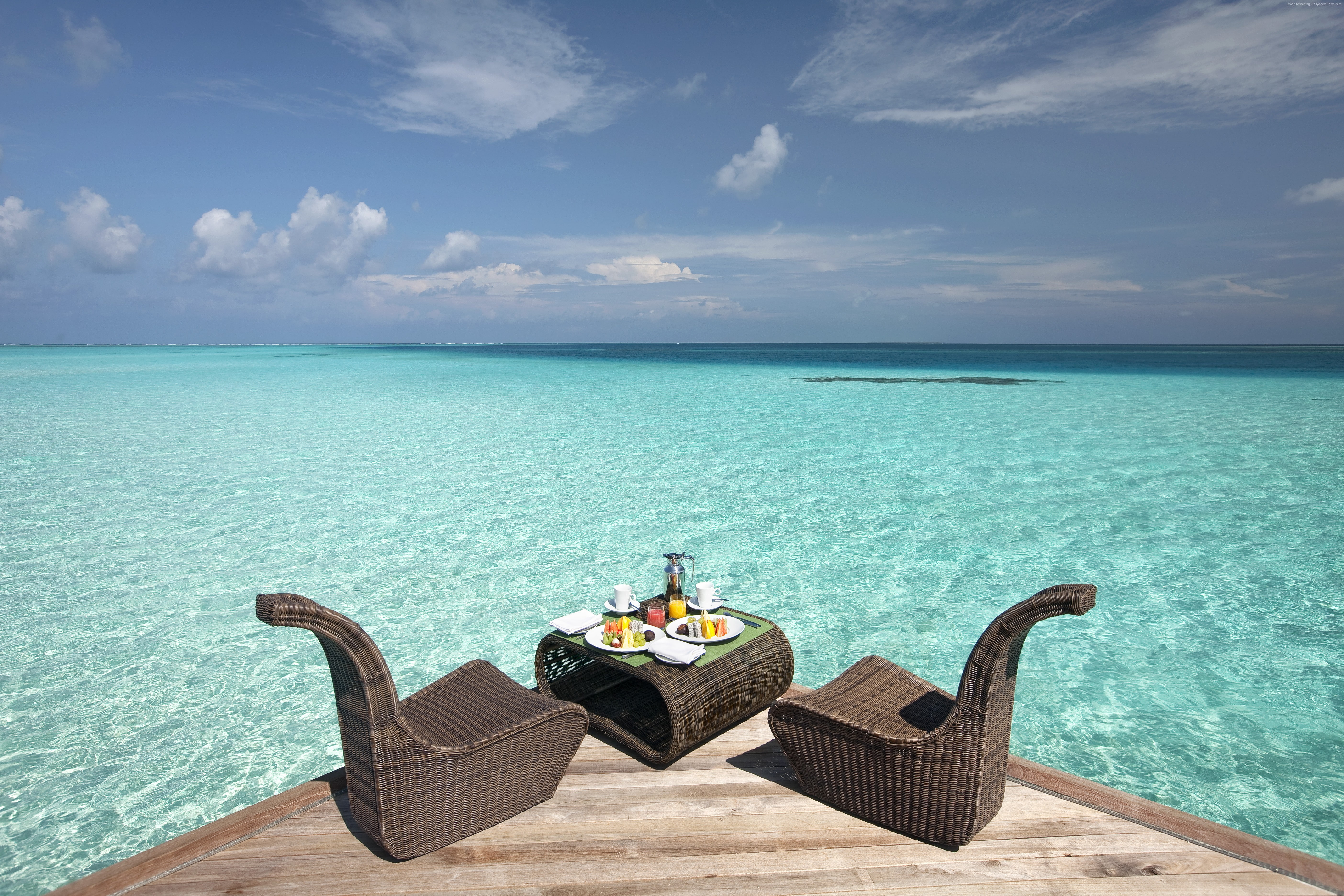 Constance Moofushi, travel. resort, water, Best Hotels of 2017, sea, 5K, Maldives, vacation, ocean, tourism, HD Wallpaper