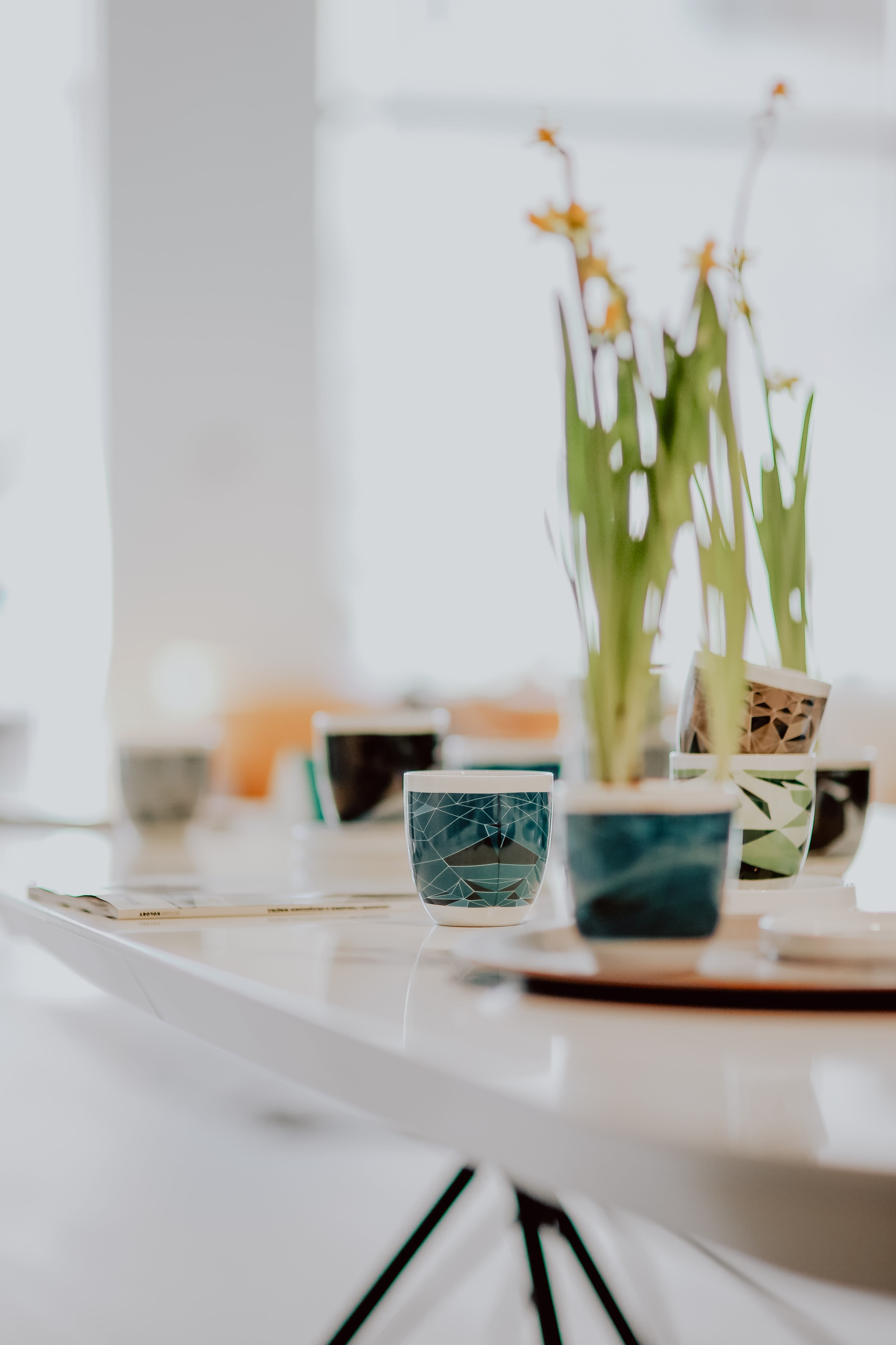 decorations, vase, food and drink, indoors, flower, design, plant, selective focus, interior design, no people, home interior, white color, modern, contemporary, Phone HD Wallpaper