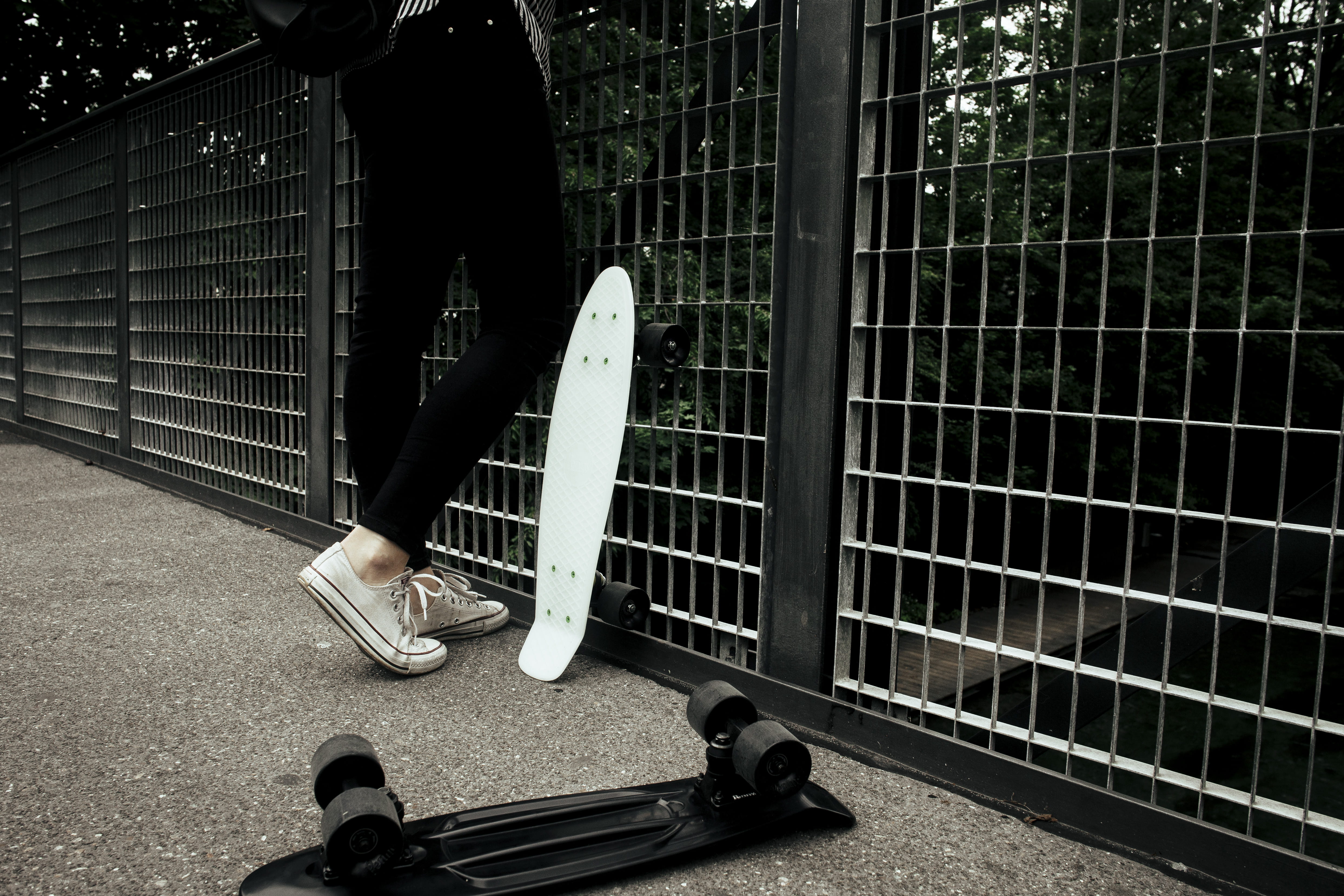 body part, young, men, sneaker, leisure activity, human body part, penny board, near, street, girl, allstar, low section, penny, person, board, human leg, HD Wallpaper