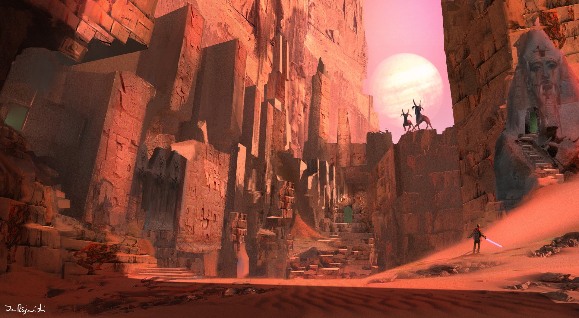 artwork, Valley of dark lords, concept art, valley, 1080P, Sith, fantasy art, Moraband, Korriban, HD Wallpaper