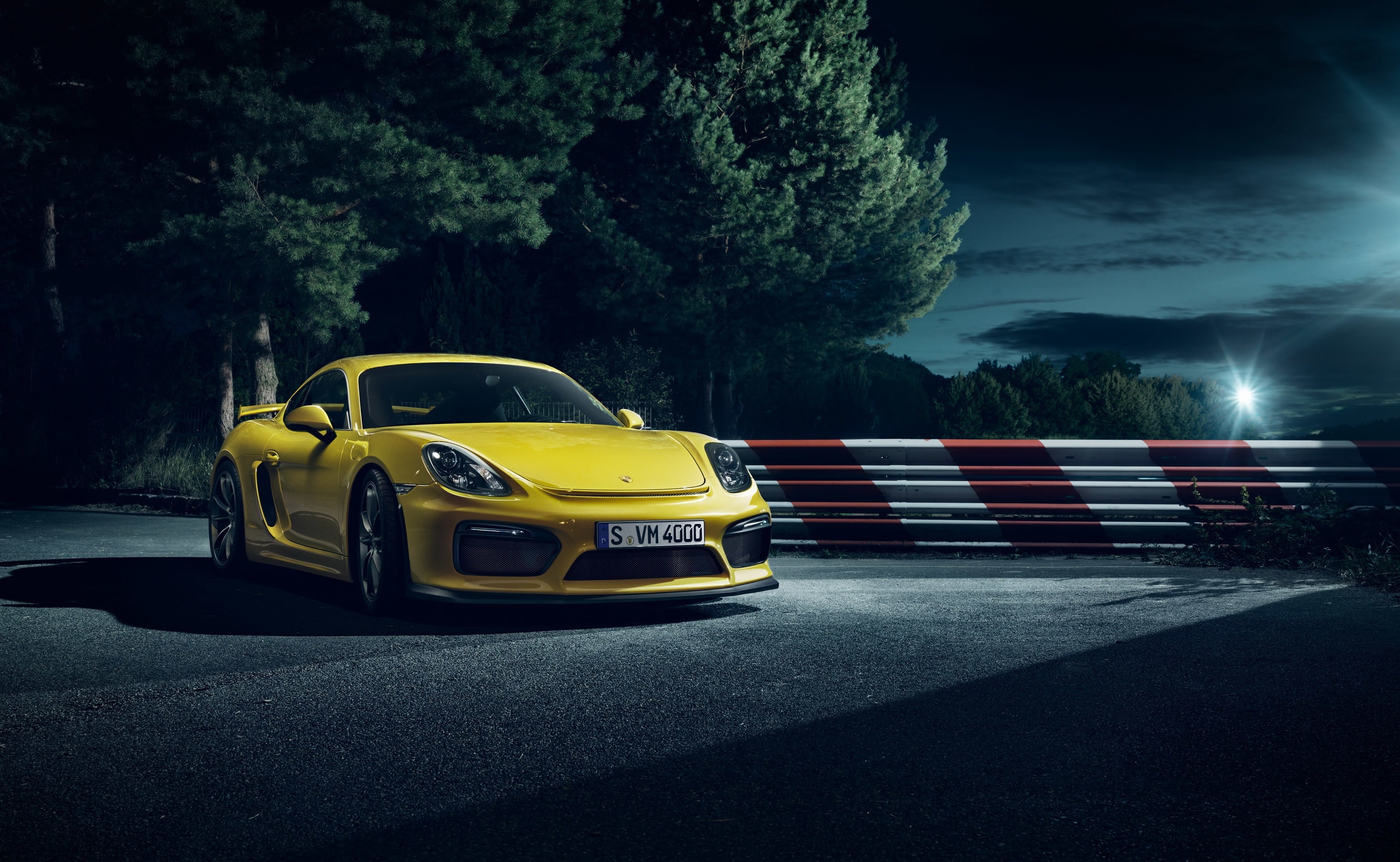 2K, Roadside, street, Design, Night, illuminated, Cars, no people, motion, automobile, taxi, yellowcar, land vehicle, plant, gt, transportation, nature, HD Wallpaper