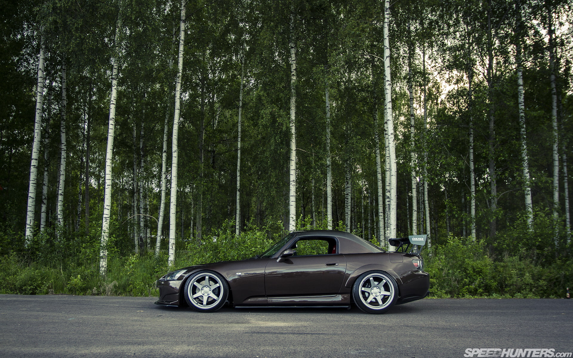 s, s2000, hd, cars, honda, 1080P, trees, forest, HD Wallpaper