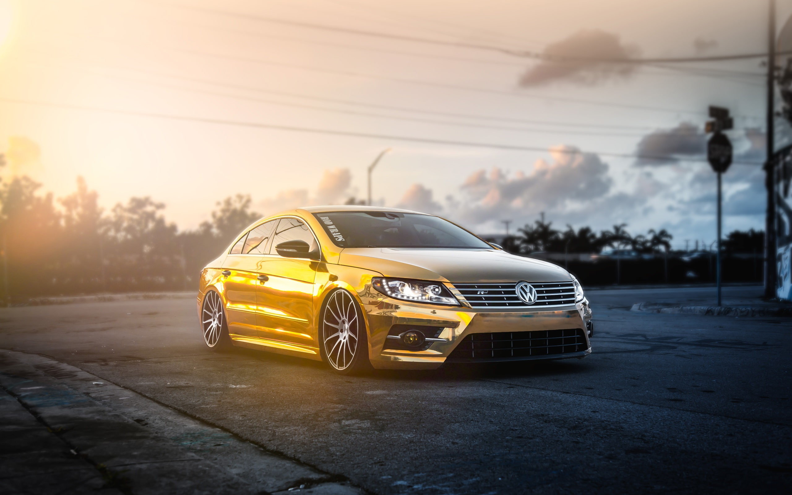 Gold, Volkswagen, Sunlight, Car, brown, cc, 2K, jetta, passat, HD Wallpaper