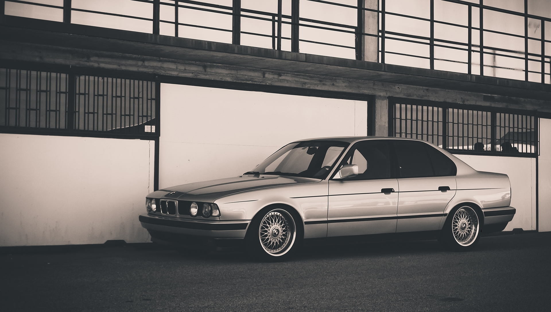 Classic, wheel, transportation, mode of transportation, BMW, garage, black And White, retro styled, exhibition, front View, day, city, mode of Transport, HD Wallpaper