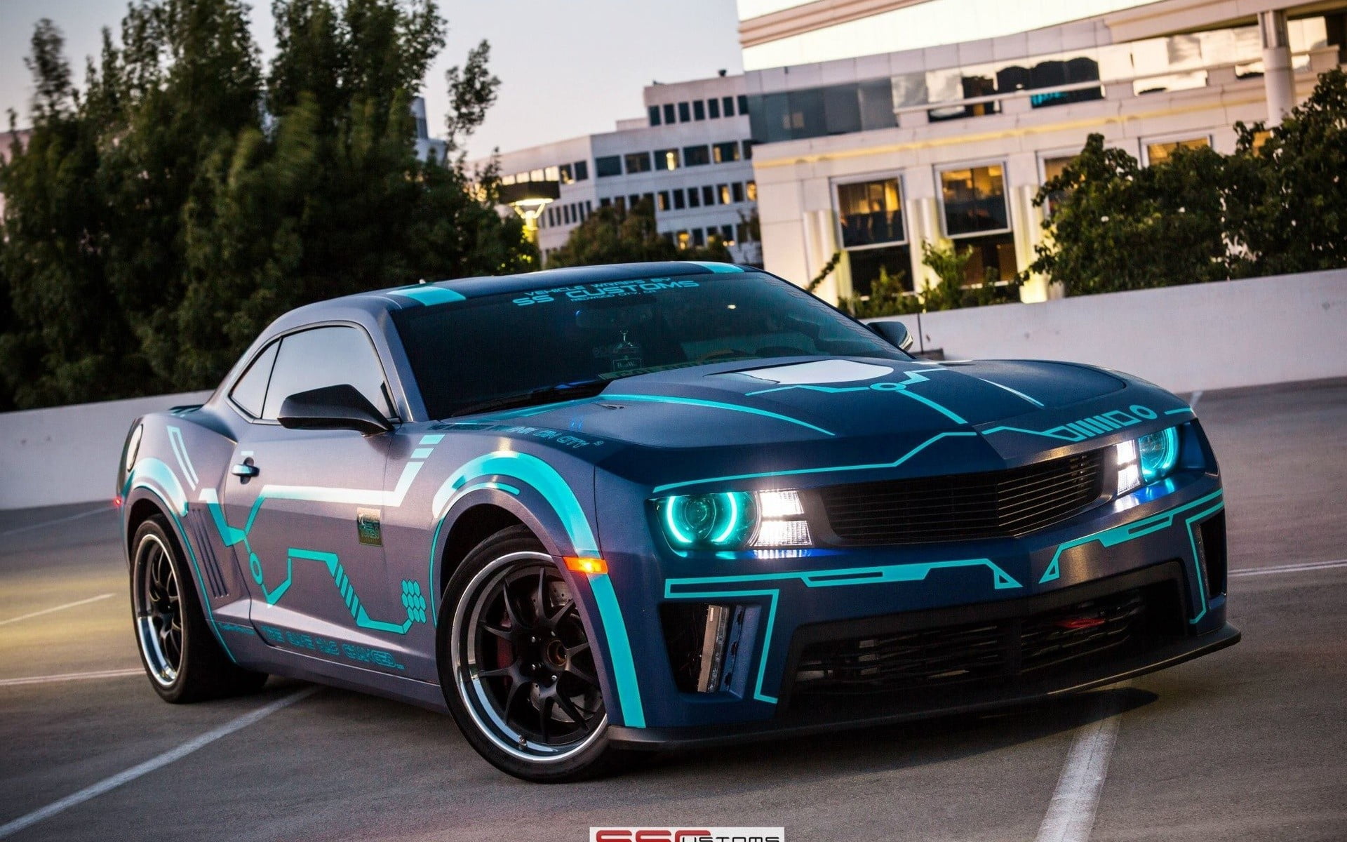no people, 1080P, coupe, retro styled, motor vehicle, built structure, street, transportation, luxury, architecture, land vehicle, blue, car, reflection, HD Wallpaper