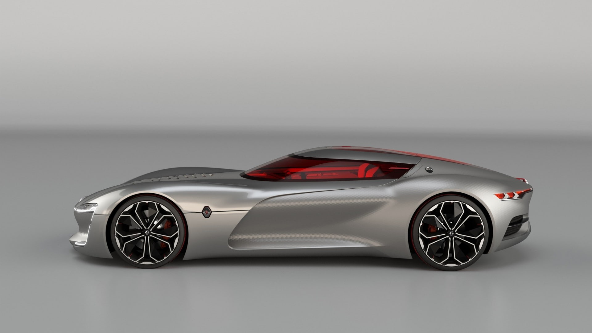 futuristic, carbon fiber, car, sports car, vehicle, 1080P, Renault, Reanault Trezor, concept cars, HD Wallpaper