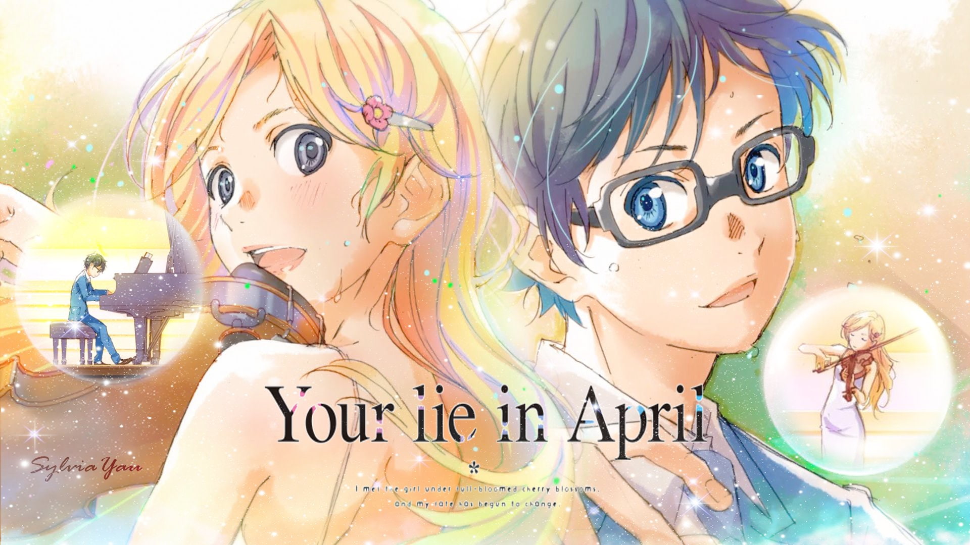 Anime, Your Lie in April, Kousei Arima, Kaori Miyazono, 1080P, HD Wallpaper
