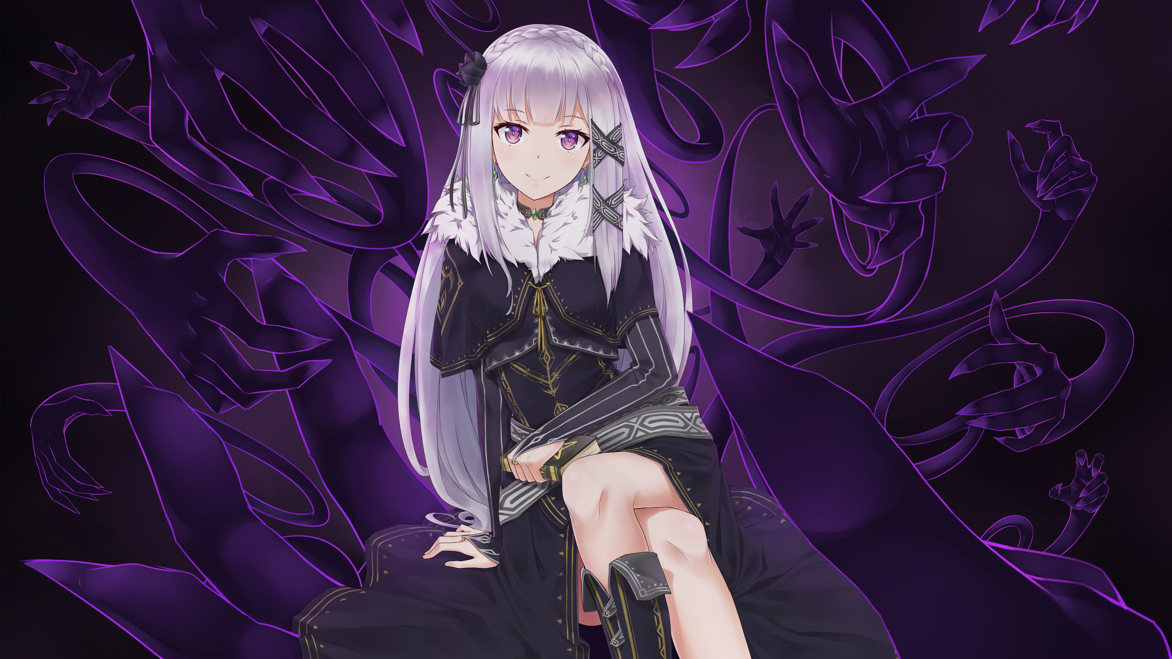 4K, 4K, Emilia, ReZERO, HD Wallpaper