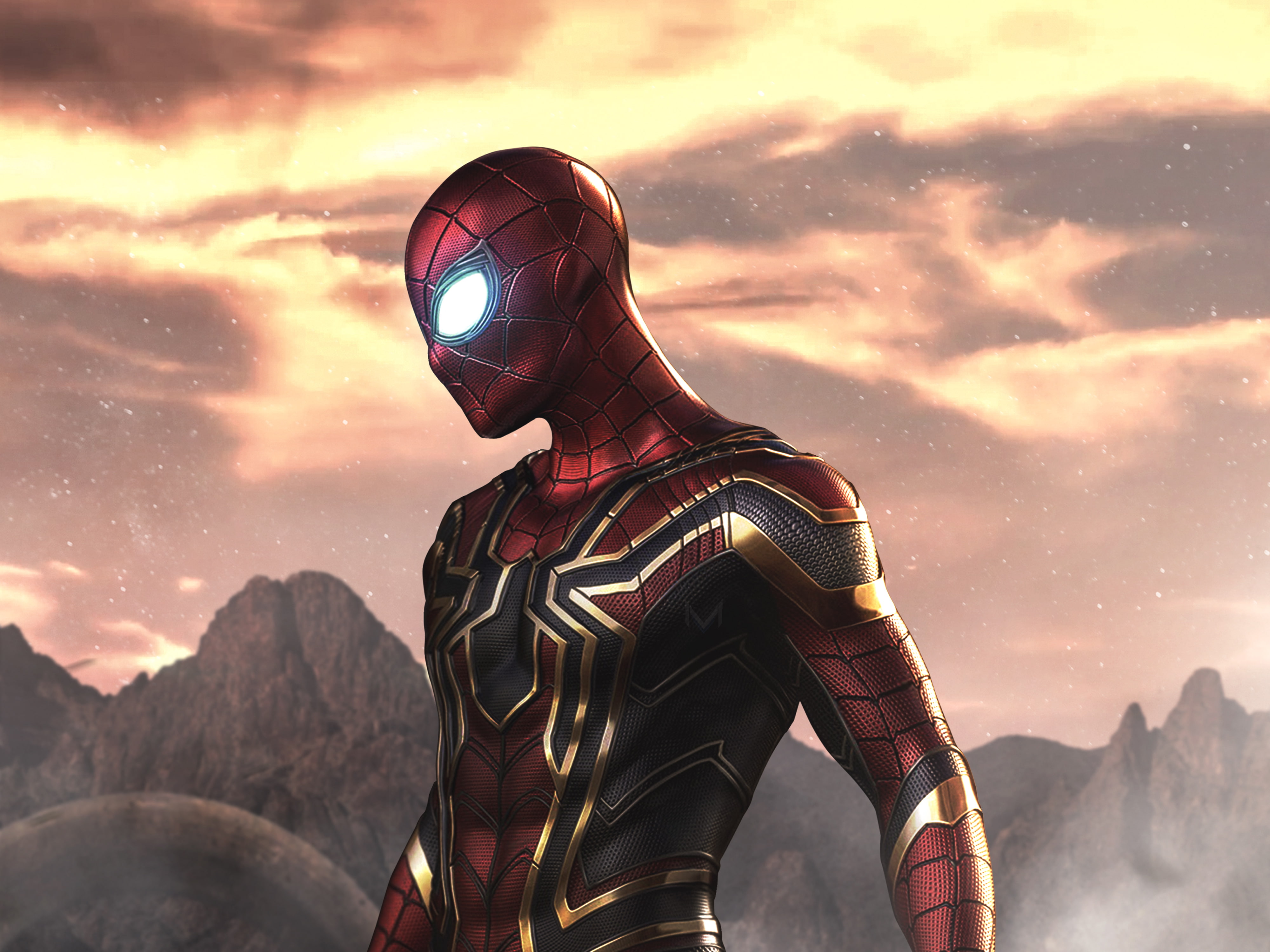 4K, Spider-Man, Iron Spider, Marvel Comics, 4K, Superhero, Armour, HD Wallpaper