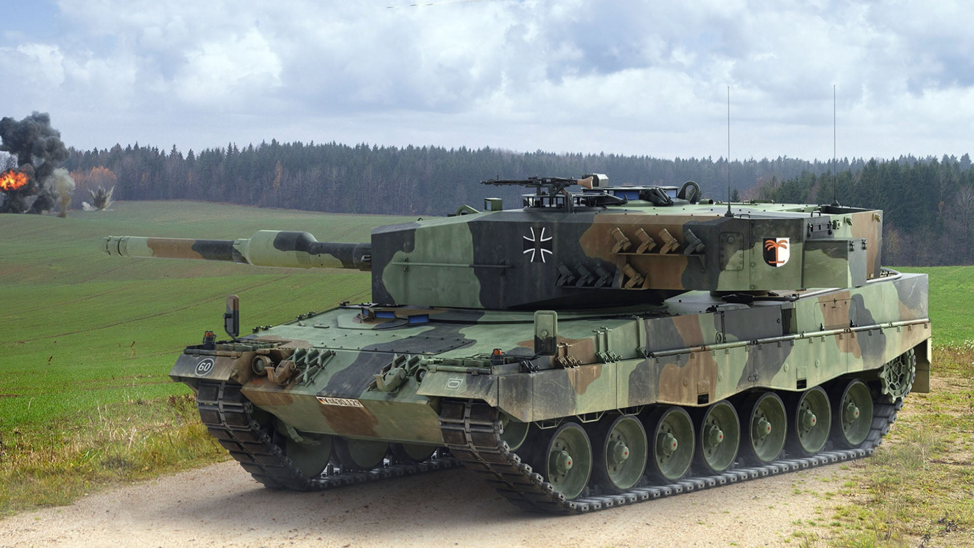 1080P, German main battle tank, Antonis Karidis, Leopard 2, HD Wallpaper