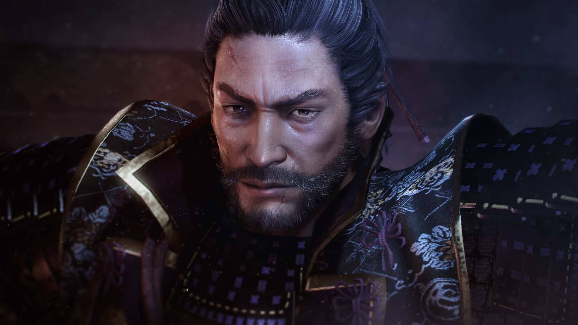 beards, digital art, artwork, Asian, looking at viewer, armour, 1080P, men, Japanese, nioh, video games, HD Wallpaper
