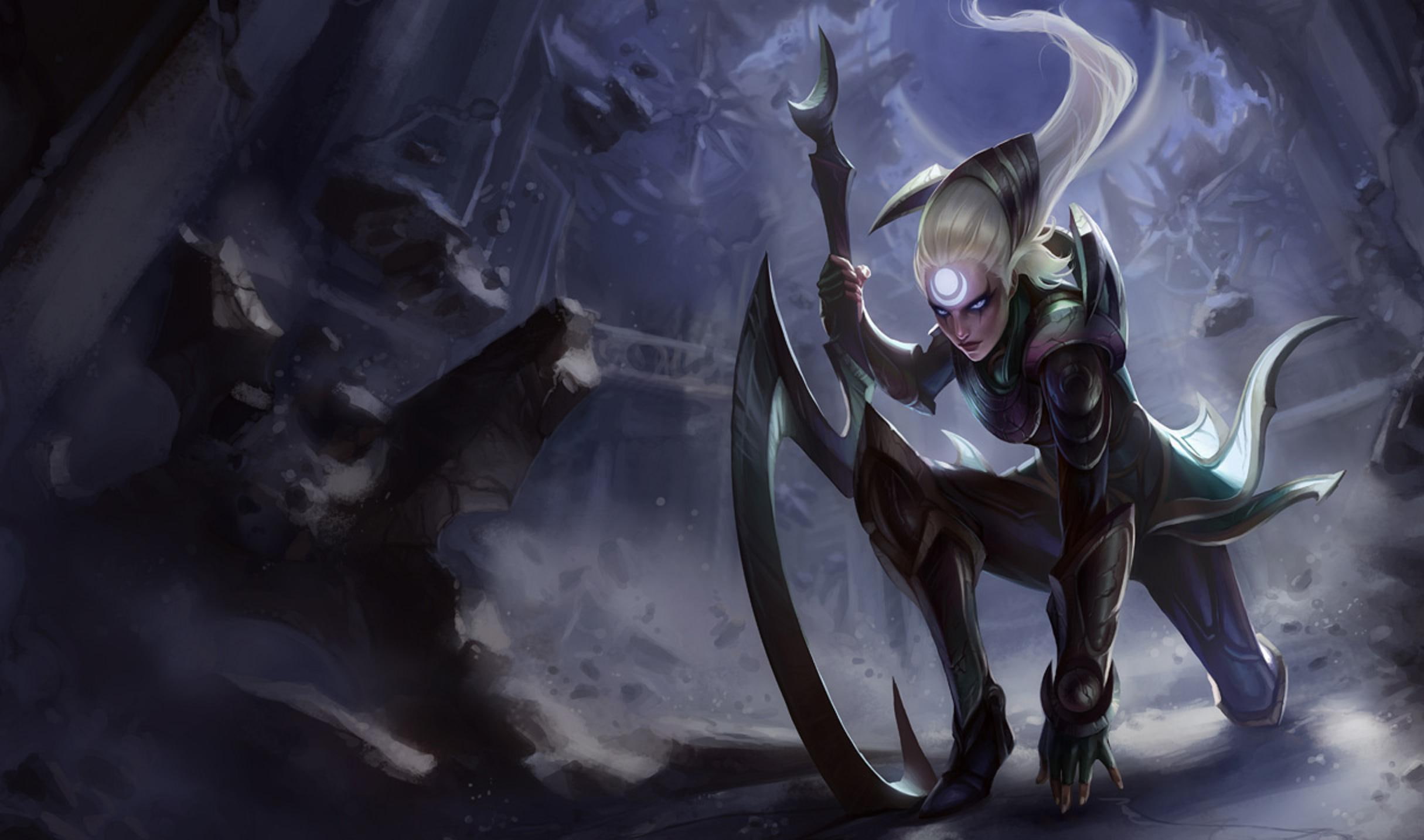 armor, video games, armour, games, 1080P, female, diana, league of legends, weapon, HD Wallpaper