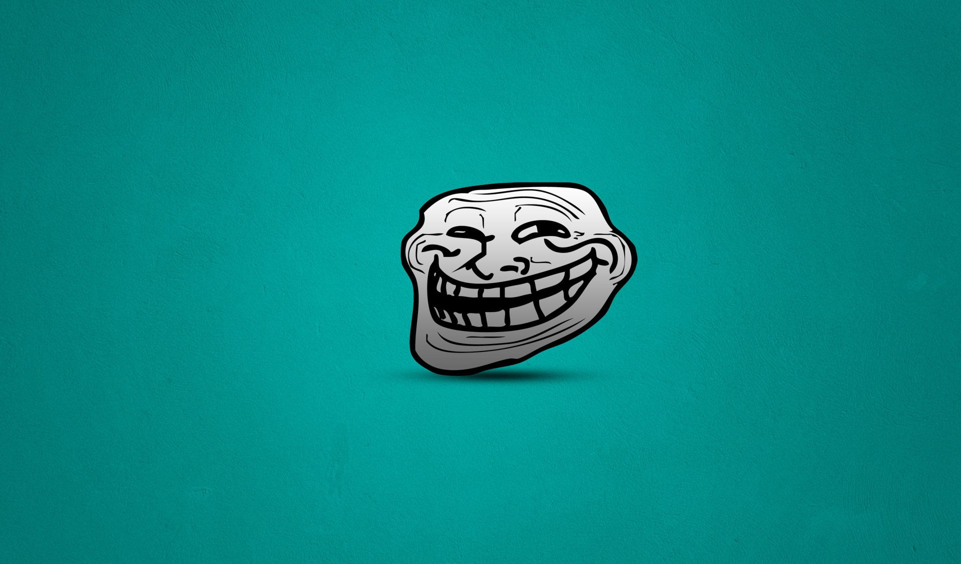 creativity, Troll Face, Comics, depression - sadness, colored background, blue background, emotion, indoors, paper, green background, no people, animal, HD Wallpaper