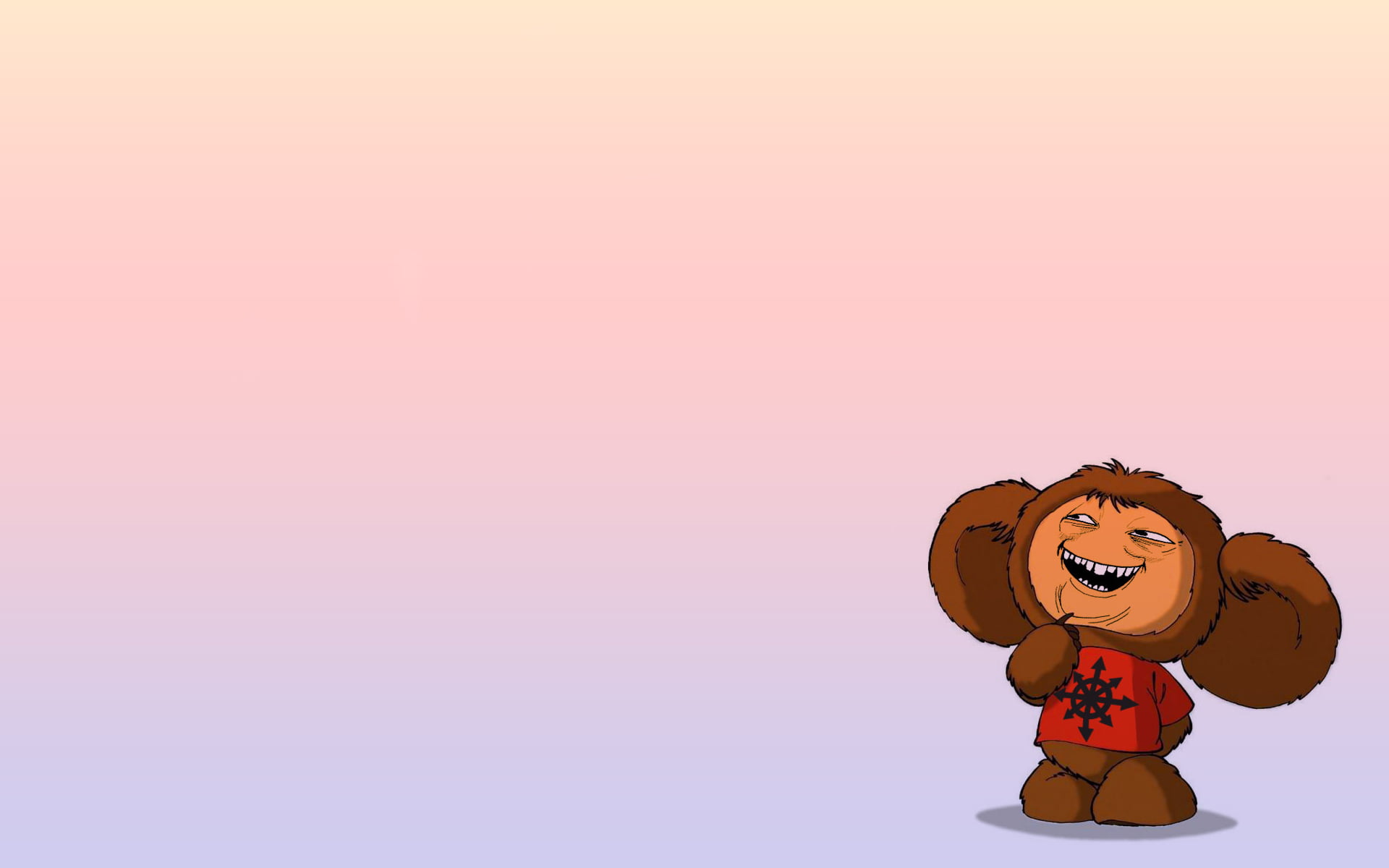 backgrounds, sky, copy space, nature, outdoors, Cheburashka, The face of a Troll, cheerful, characters, one person, art and craft, joy, clip Art, cartoon, HD Wallpaper