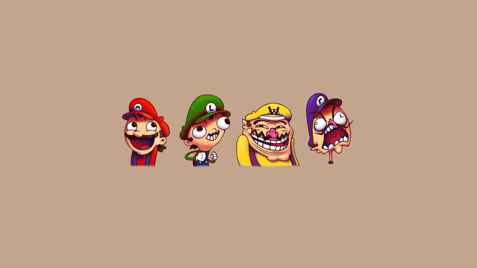 mario, cartoon, characters, happiness, studio shot, adult, art, mask, cute, human body part, men, fun, copy space, multi colored, smiling, cheerful, isolated, HD Wallpaper
