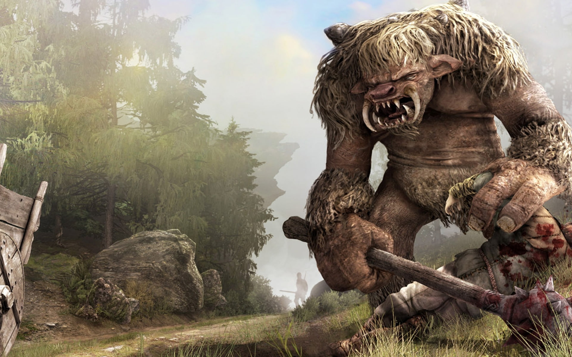arcania, old, monster, gothic, 1080P, battle, troll, monsters, HD Wallpaper