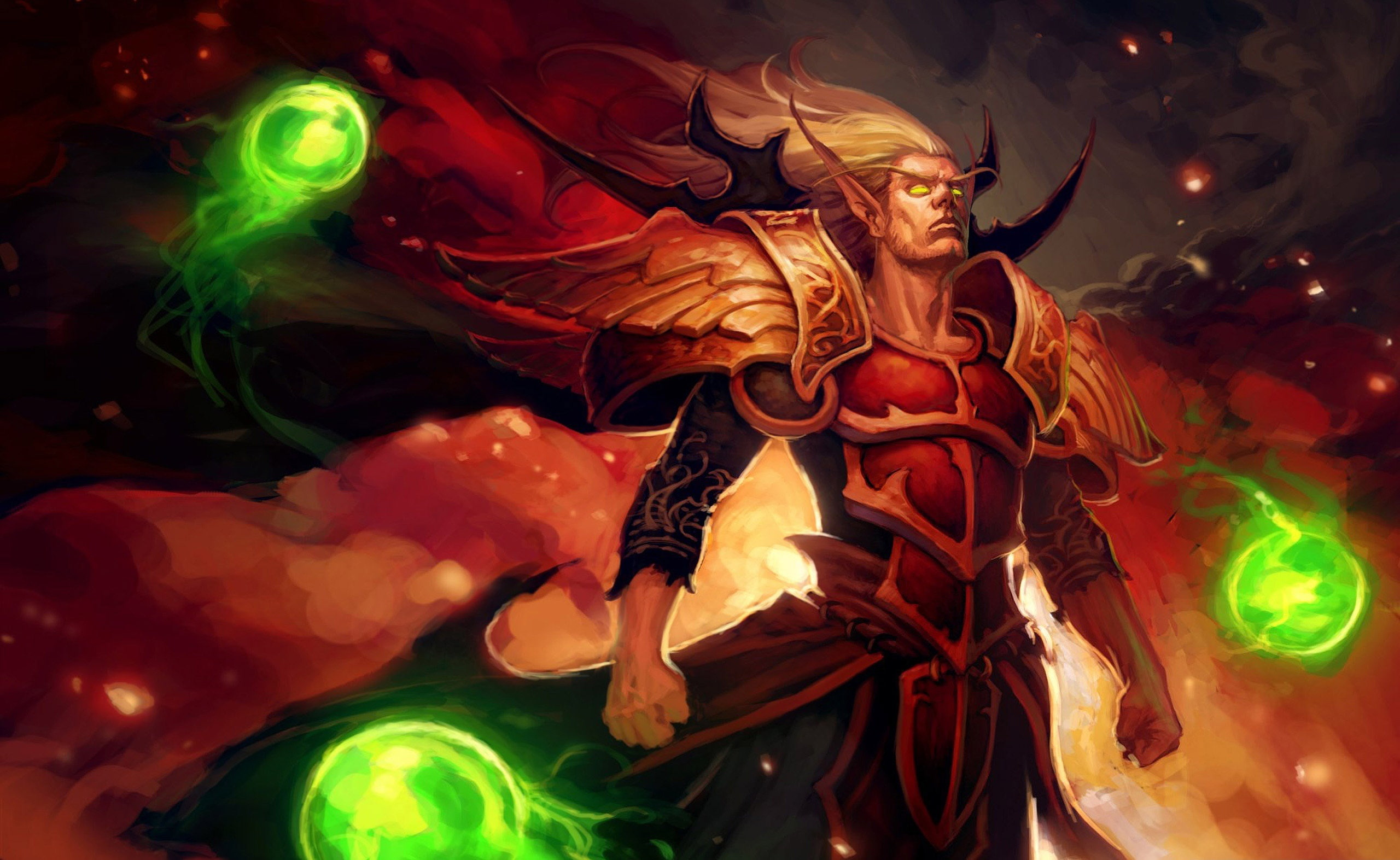 smoke - physical structure, nature, Warcraft, World Of Warcraft, World, dota, 2K, elf, art and craft, no people, multi colored, motion, indoors, male likeness, HD Wallpaper