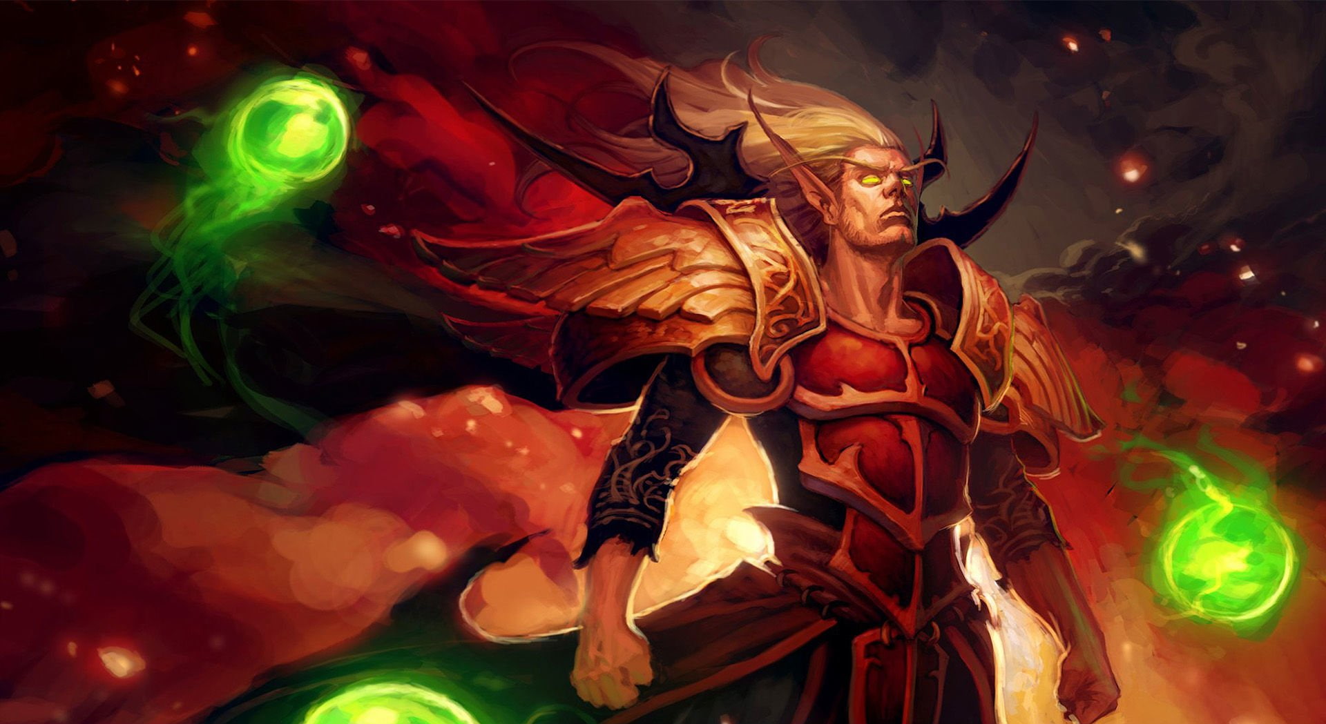 blood, Warcraft, 1080P, elf, illustration, HD Wallpaper